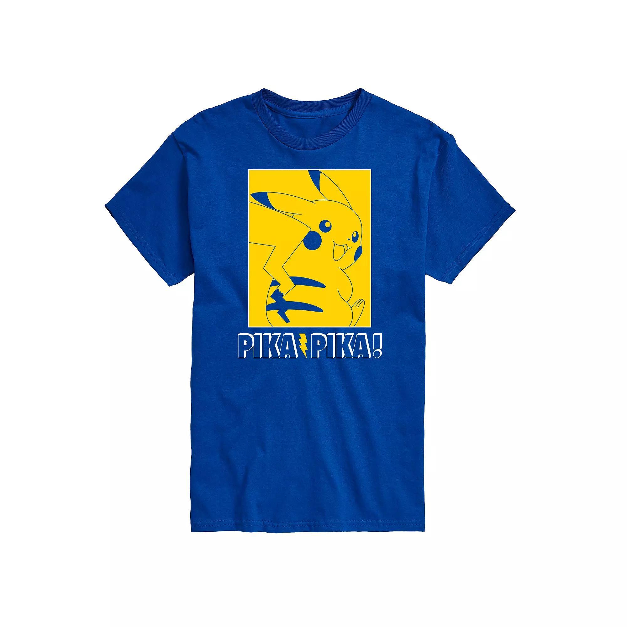 Big & Tall Pokemon Pikachu Outline Drawing Graphic Tee, Mens Product Image