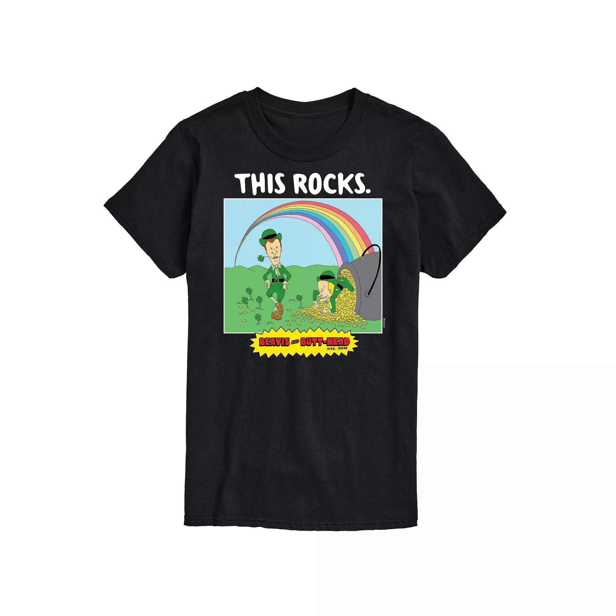 Big & Tall Beavis & Butthead St. Patrick's Day Tee, Men's, Size: 5XB, Black Product Image