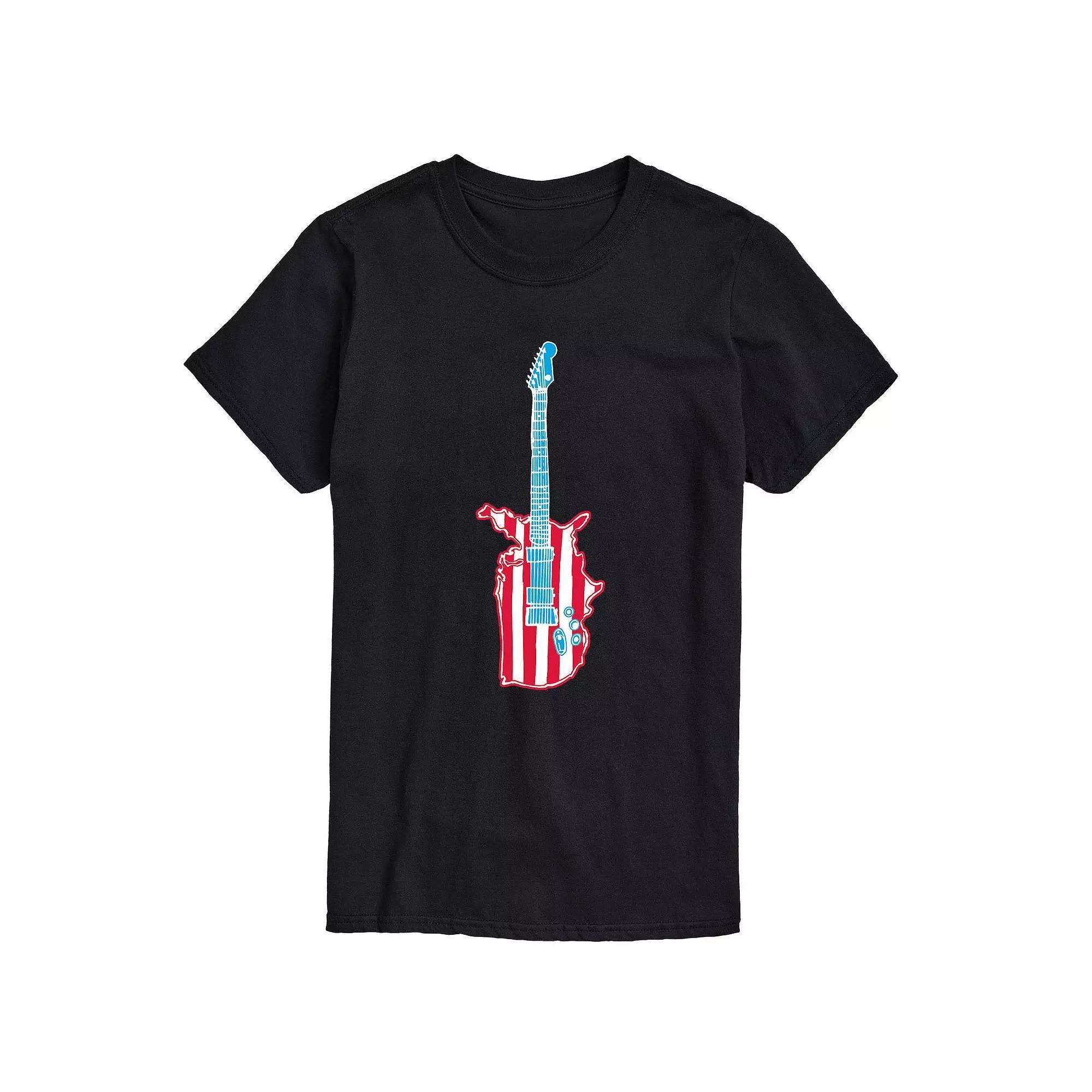 Big & Tall USA Guitar Tee, Mens Product Image