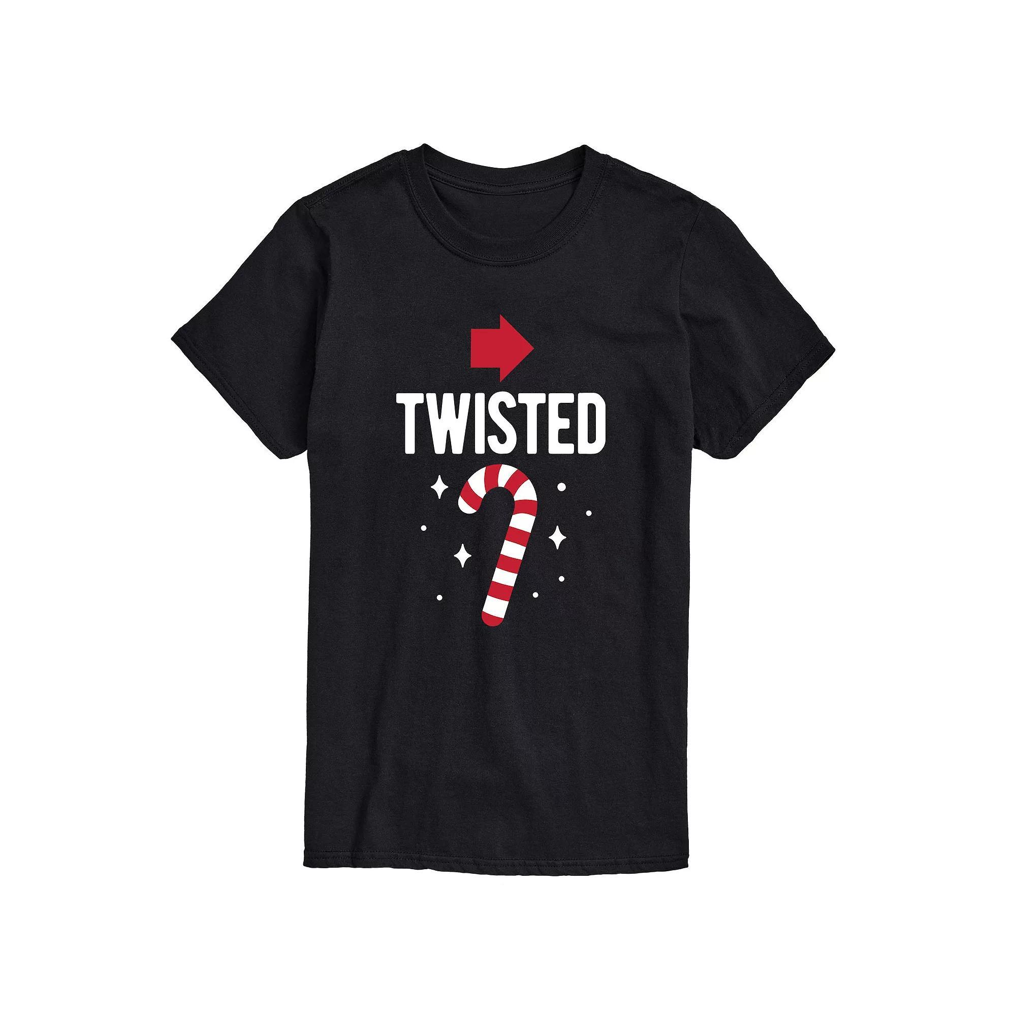 Big & Tall Candy Cane Twisted Tee, Mens Product Image