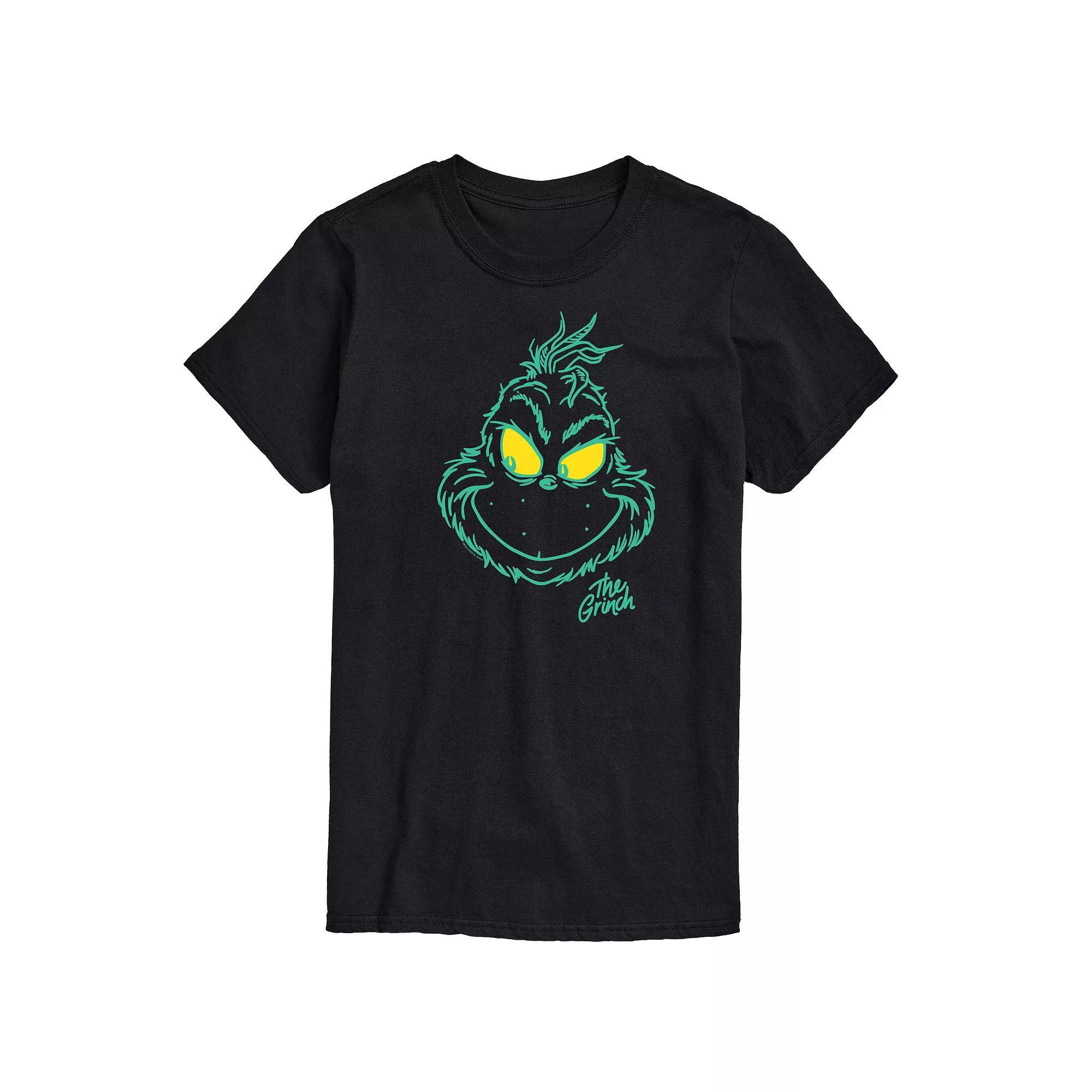 Mens Dr. Seuss The Grinch Face Graphic Tee Product Image