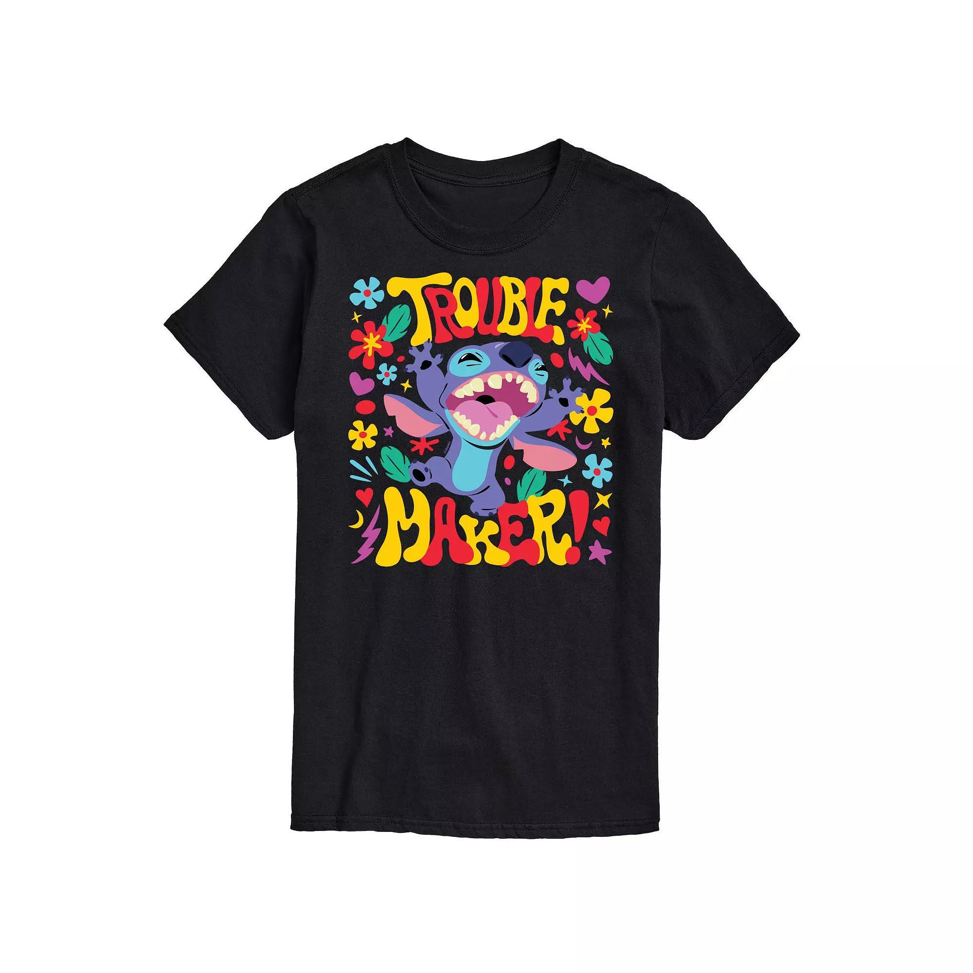 Disneys Lilo & Stitch Big & Tall Trouble Maker Graphic Tee, Mens Product Image