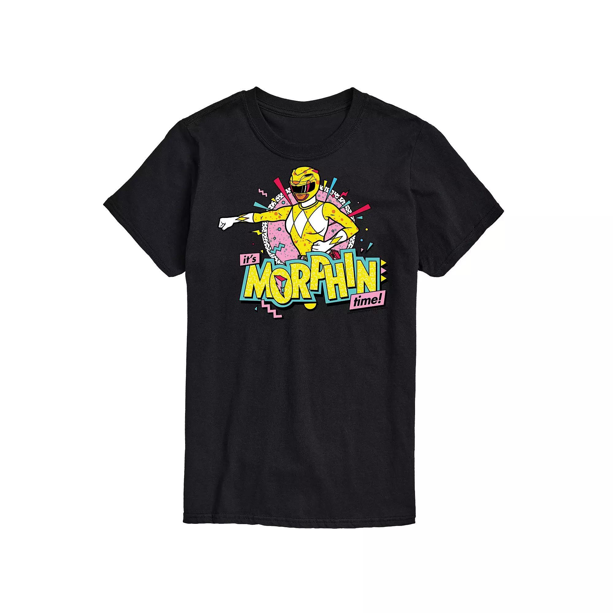 Big & Tall Power Rangers Morphin Time Yellow Graphic Tee, Mens Blue Product Image