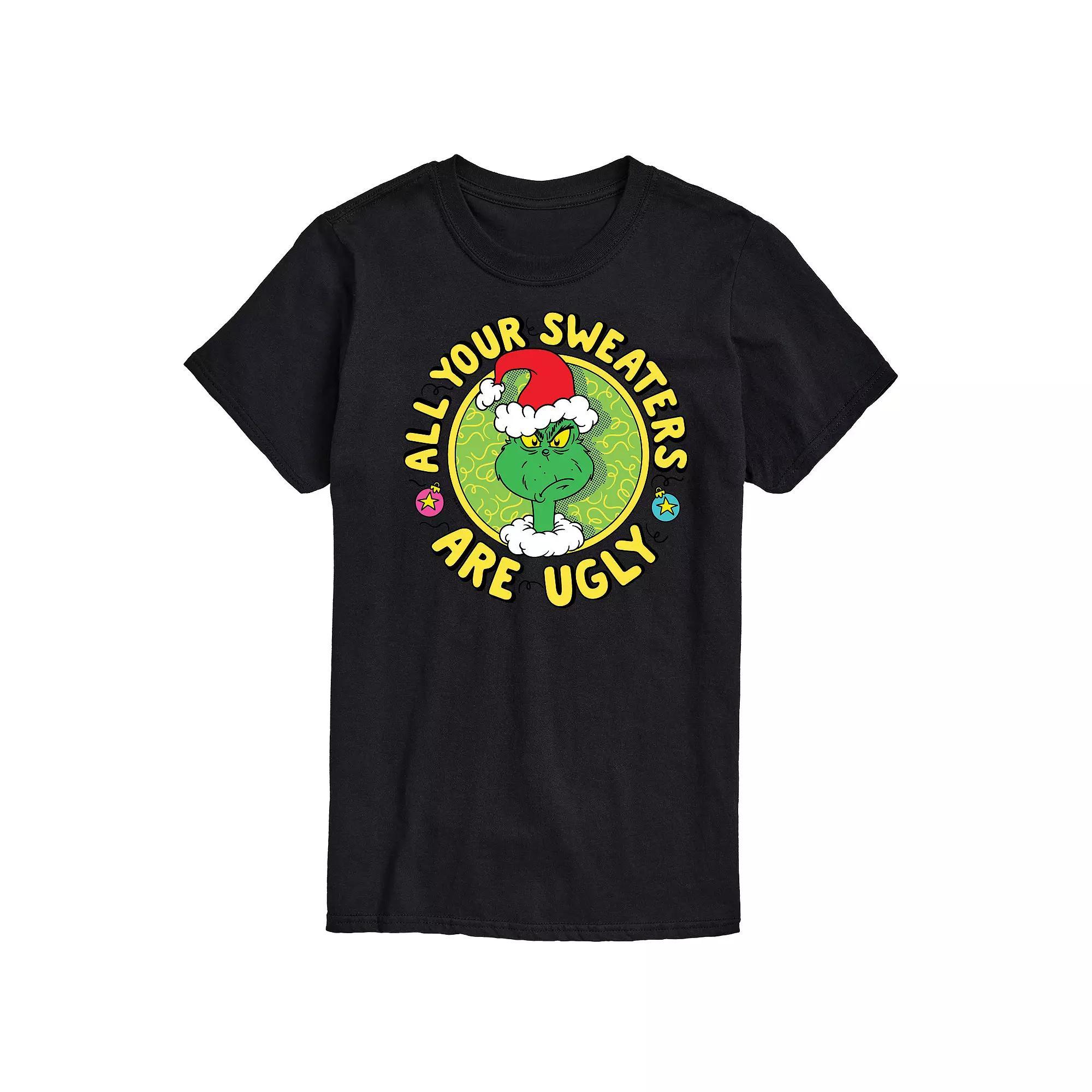 Men's Dr. Seuss The Grinch All Your Sweaters Are Ugly Graphic Tee, Size: XXL, Black Product Image