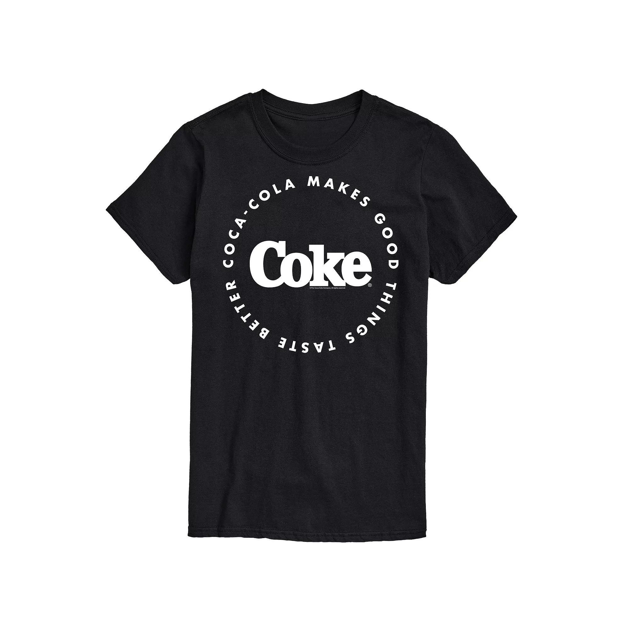 Men's Coca-Cola Things Taste Better Graphic Tee, Size: XL Tall, Blue Product Image