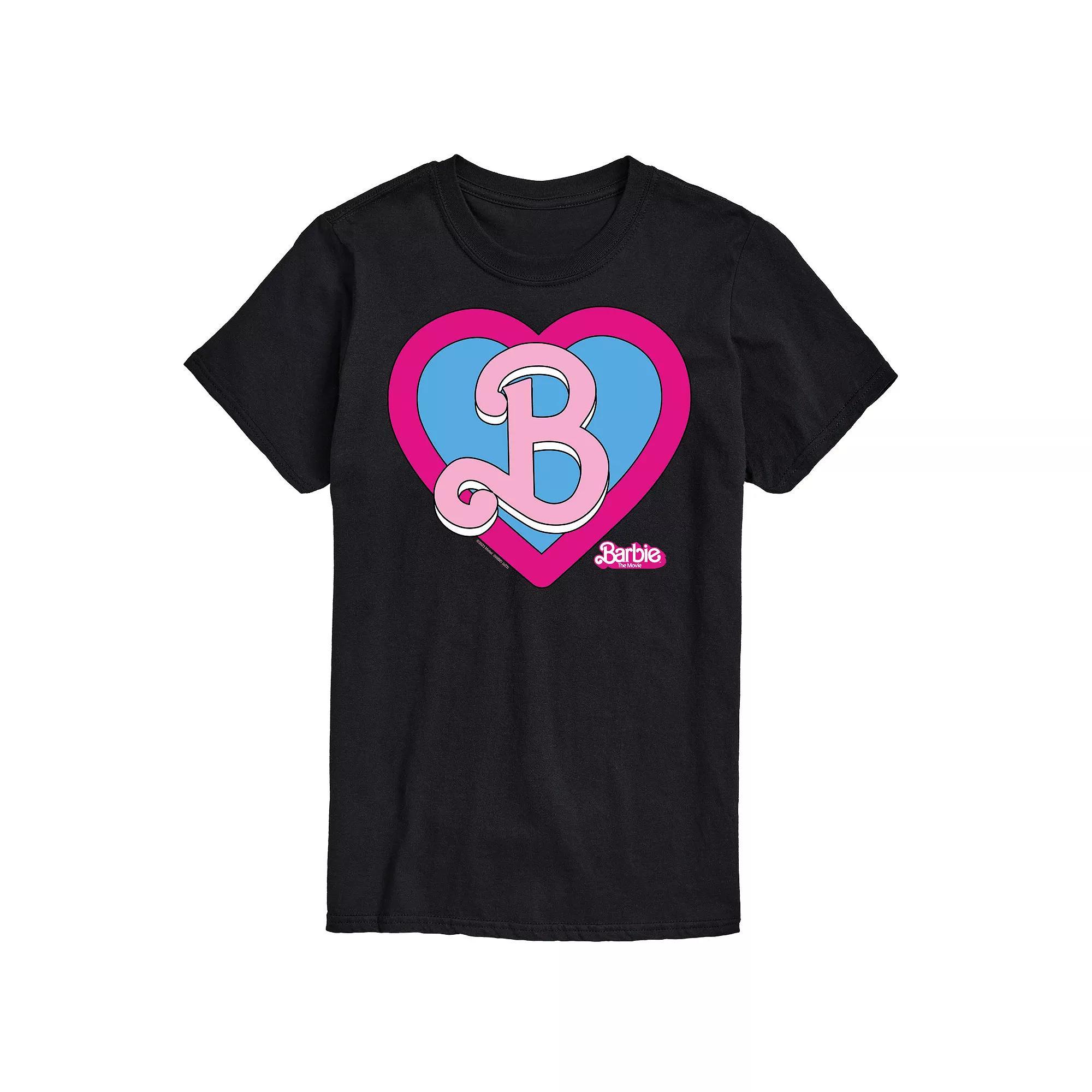 Big & Tall Barbie The Movie Theatrical Heart Crest Graphic Tee, Mens Product Image