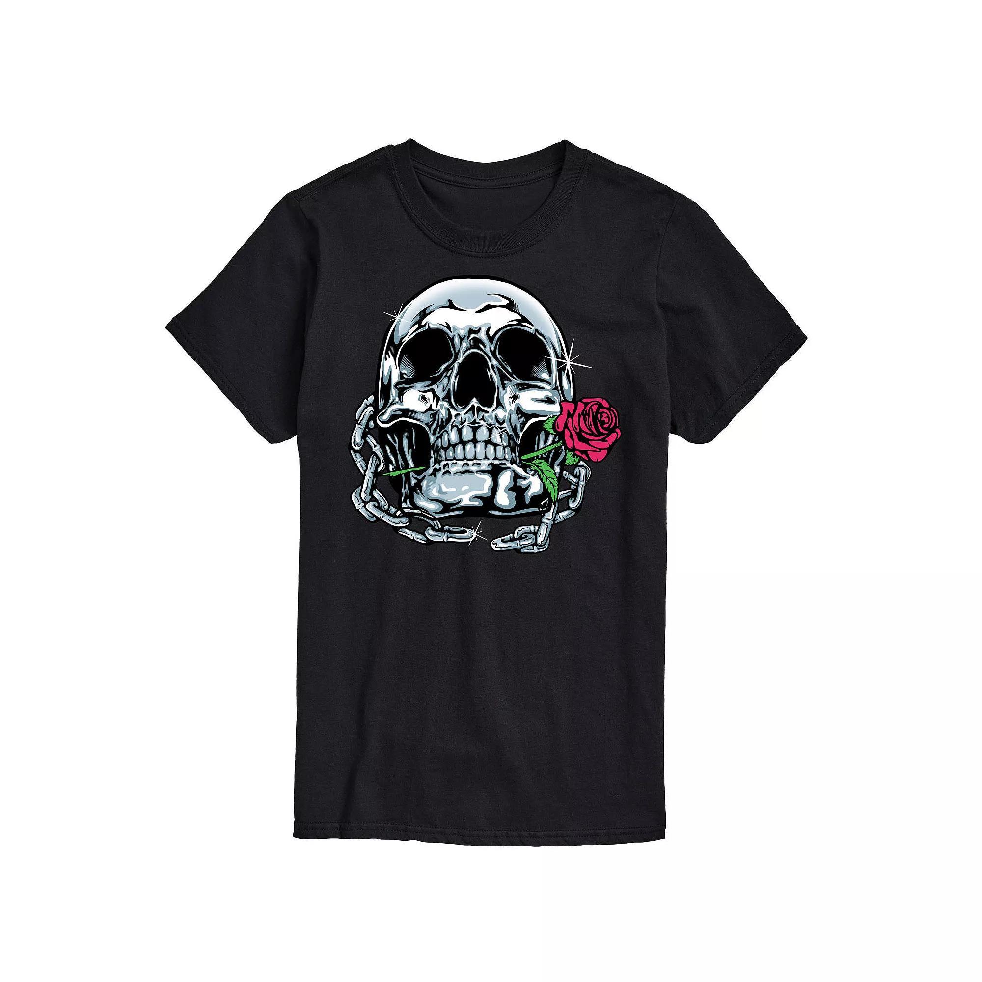 Big & Tall Shiny Skull Tee, Mens Product Image
