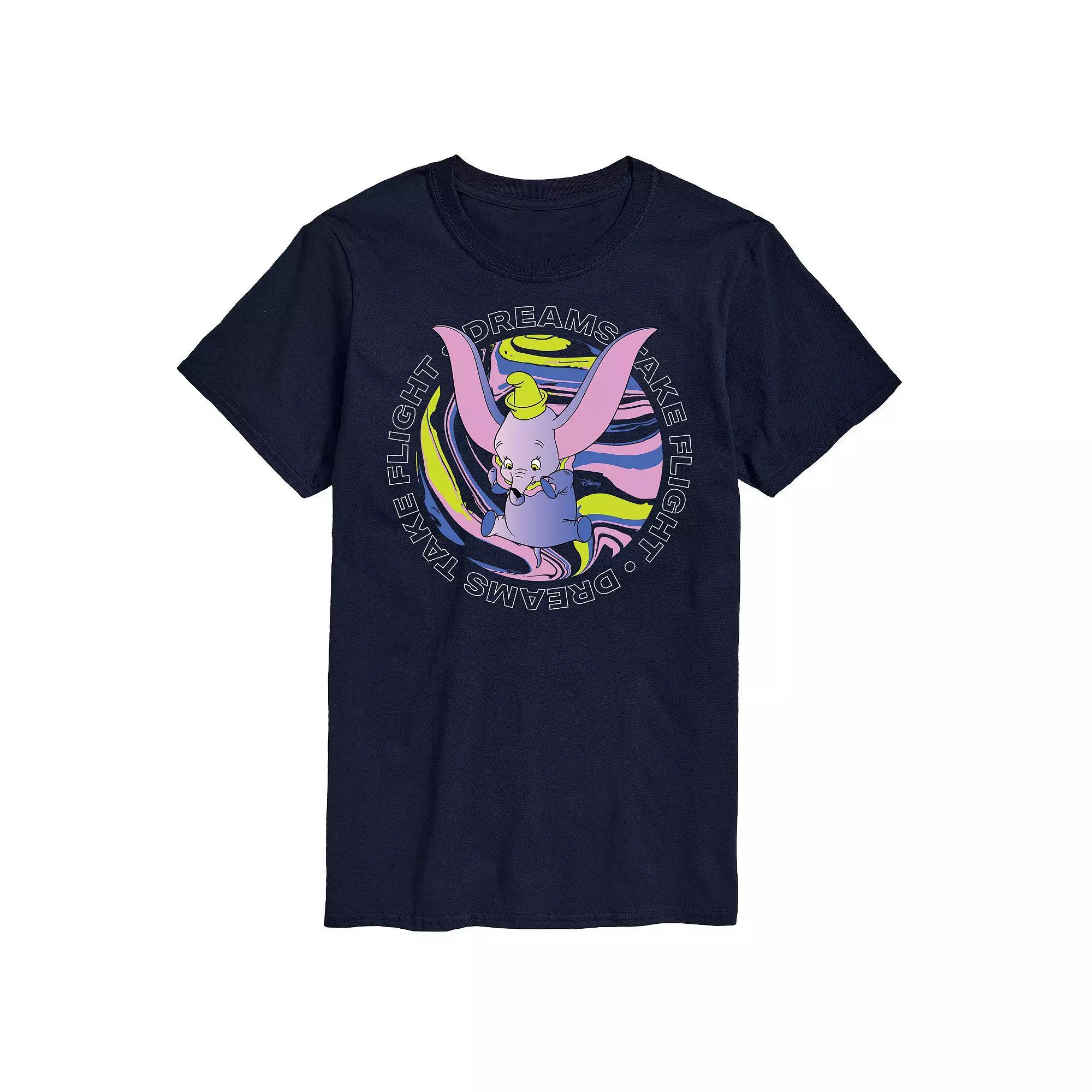Disneys Dumbo Mens Dreams Take Flight Graphic Tee Blue Product Image