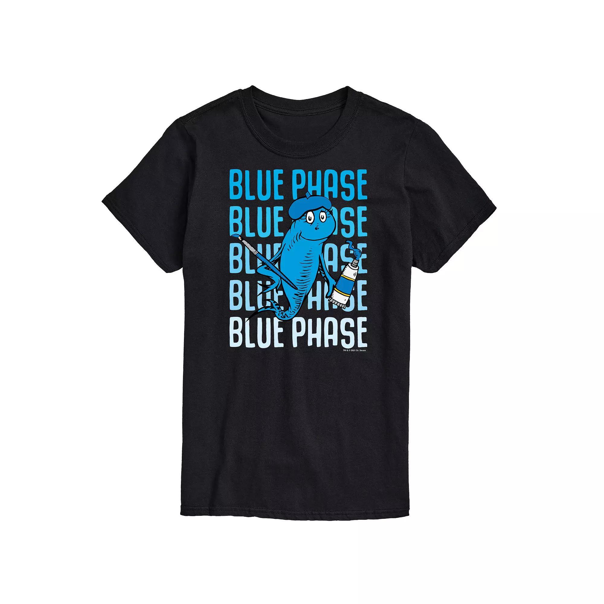 Big & Tall Dr Seuss Blue Fish Tee, Mens Product Image