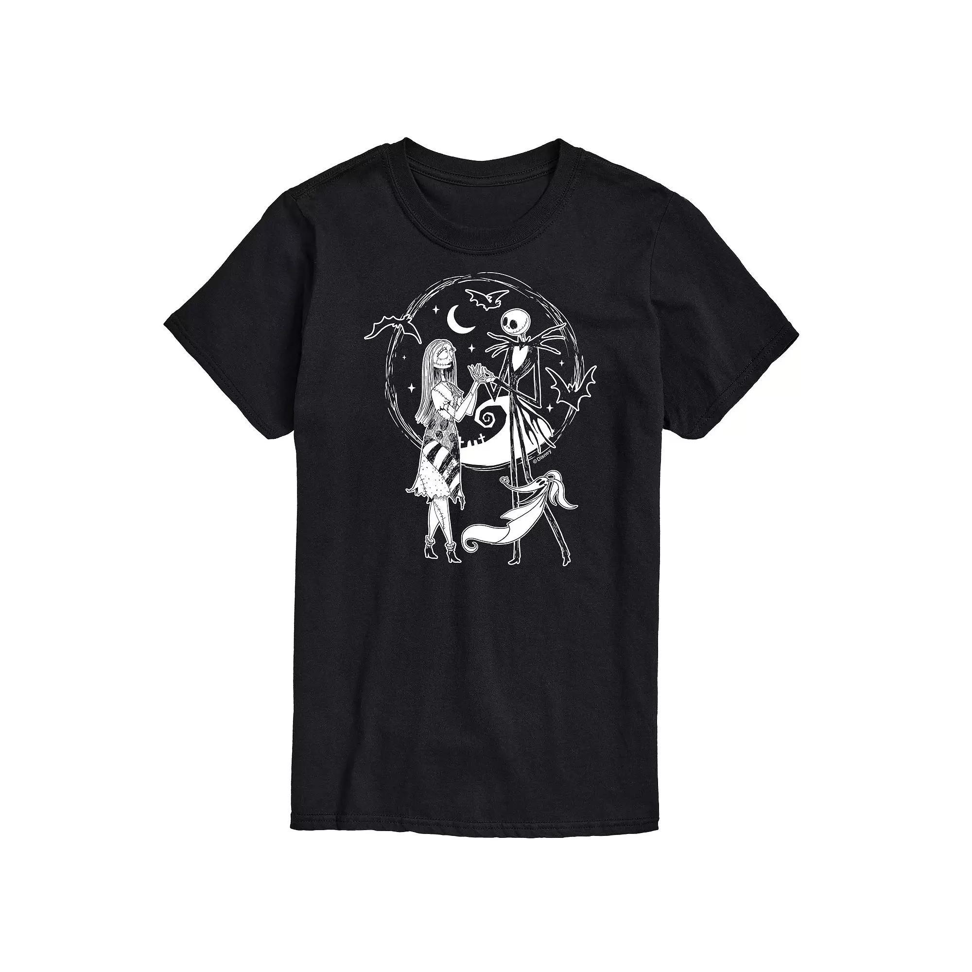 Disney's The Nightmare Before Christmas Men's Crew Tee Graphic Tee, Size: XXL, Black Product Image
