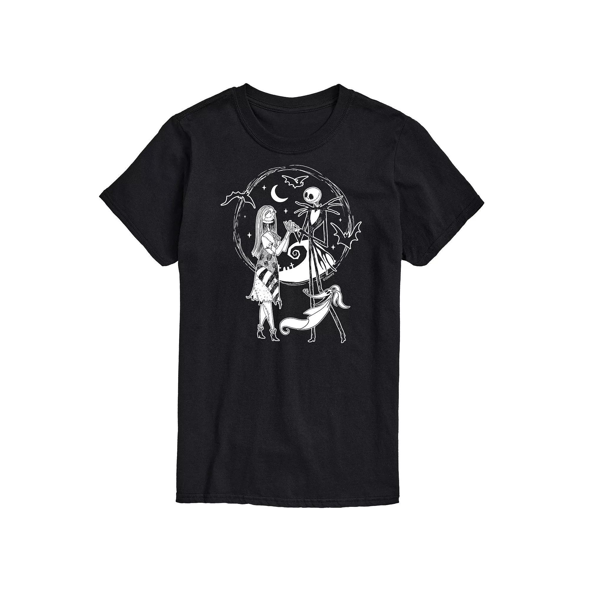 Disney's The Nightmare Before Christmas Men's Crew Tee Graphic Tee, Size: XXL, Black Product Image