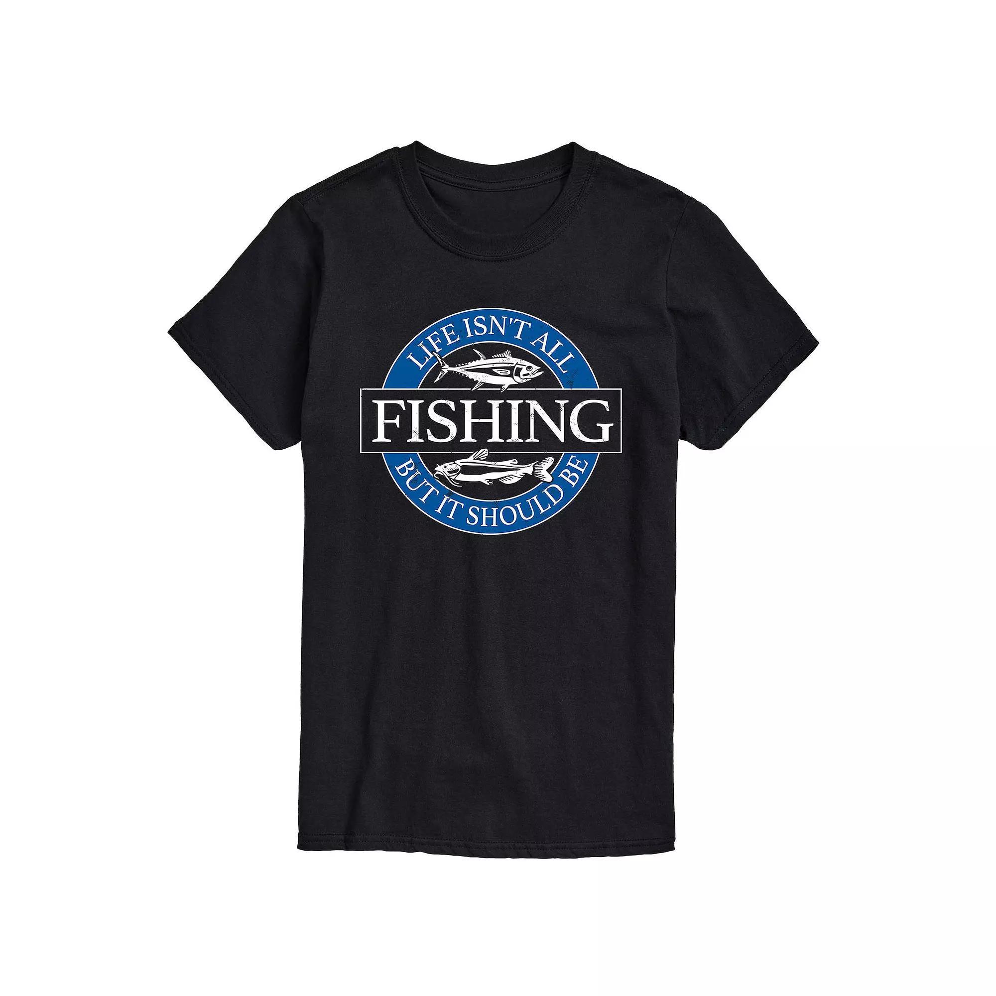Big & Tall Life Fishing Tee, Men's, Size: 4XB, Black Product Image