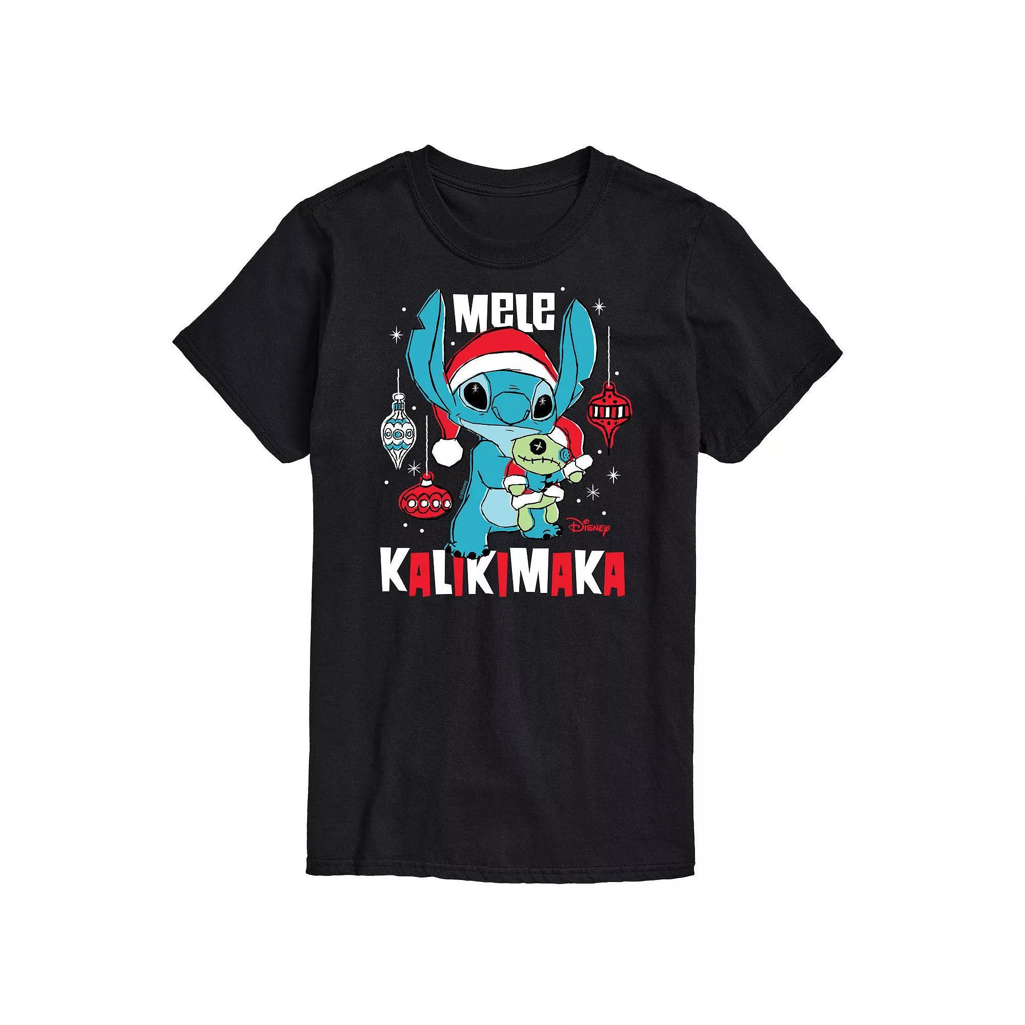 Disneys Lilo & Stitch Big & Tall Mele Kalikimaka Graphic Tee, Mens Product Image