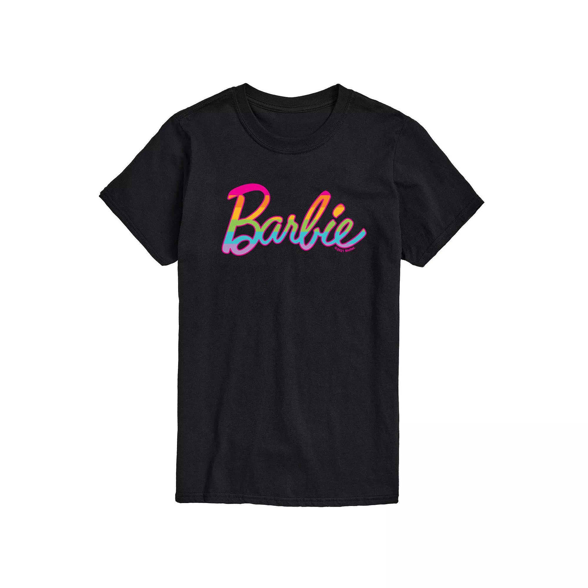 Men's Barbie Pride Rainbow Tee, Size: XXL, Black Product Image
