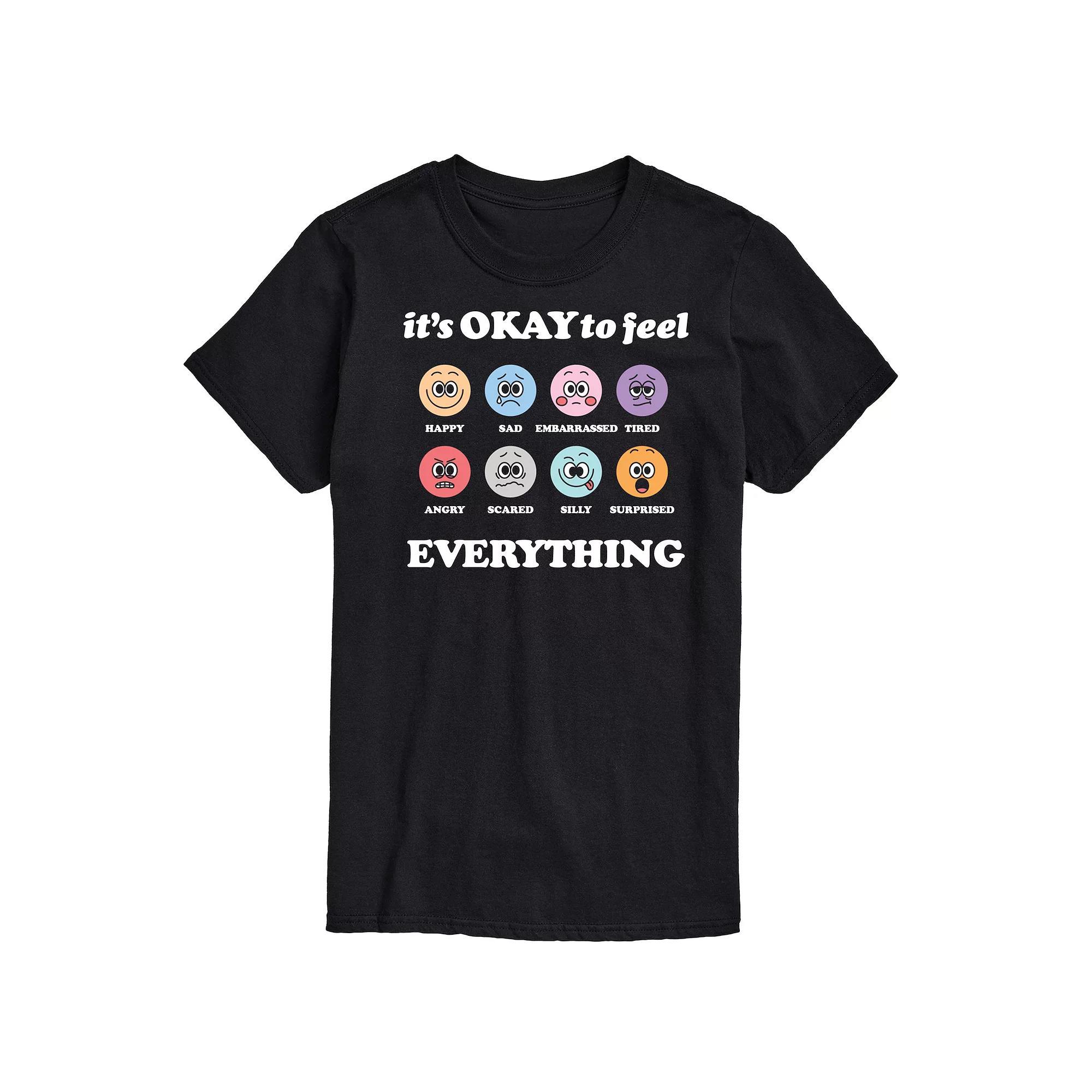 Men's It's Okay to Feel Everything Graphic Tee, Size: Large, Blue Product Image