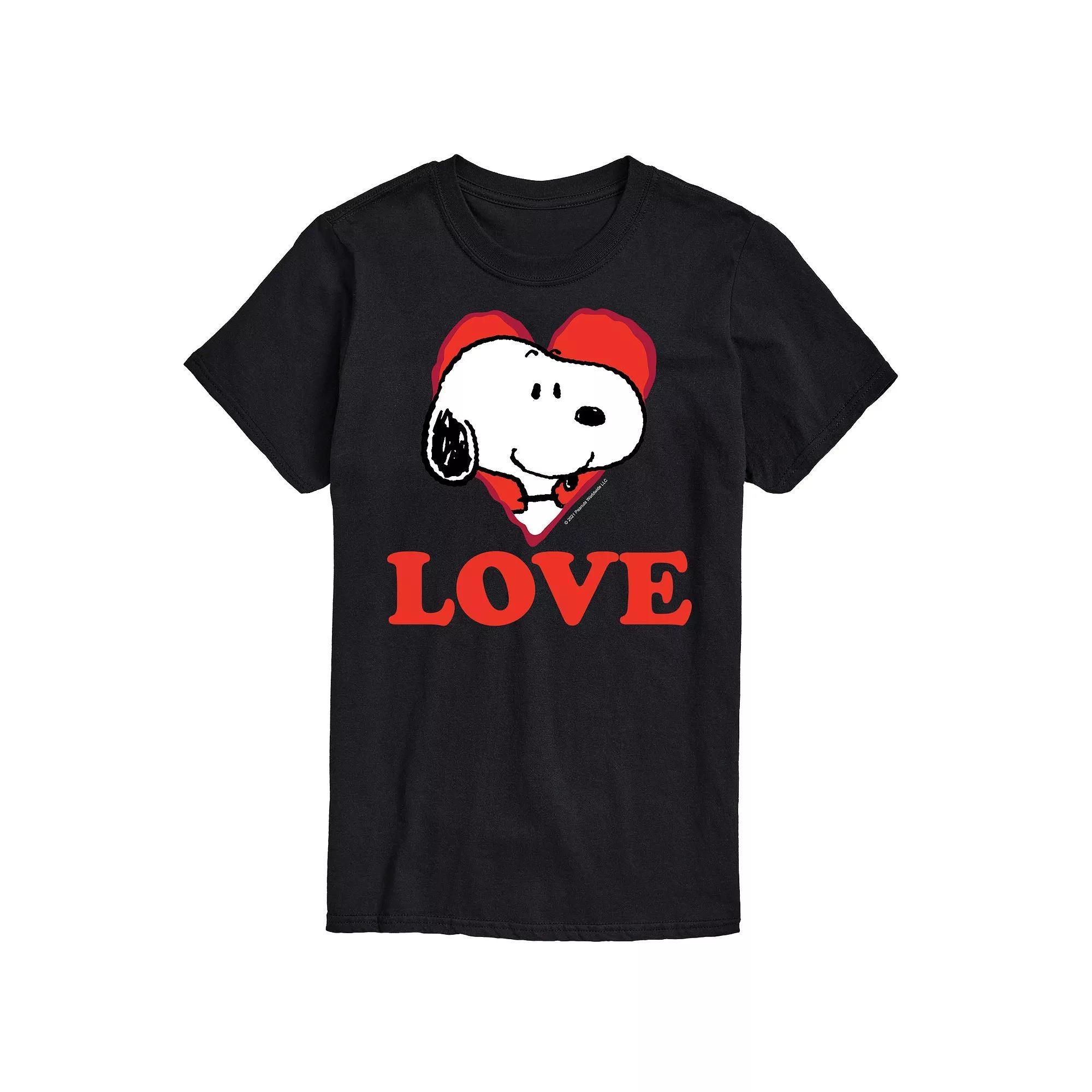 Big & Tall Peanuts Love Snoopy Tee, Mens Product Image
