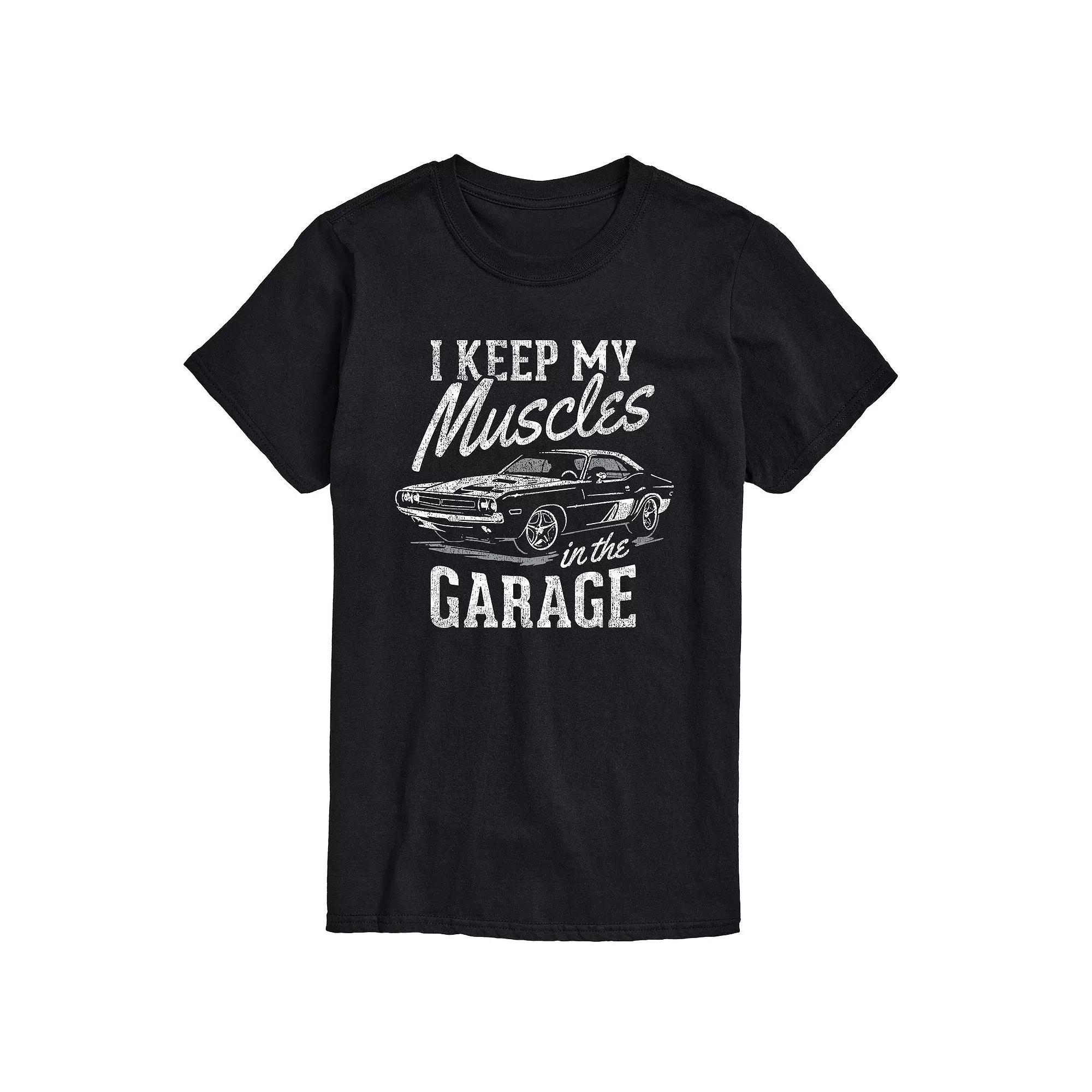 Mens I Keep My Muscles In My Garage Graphic Tee Product Image