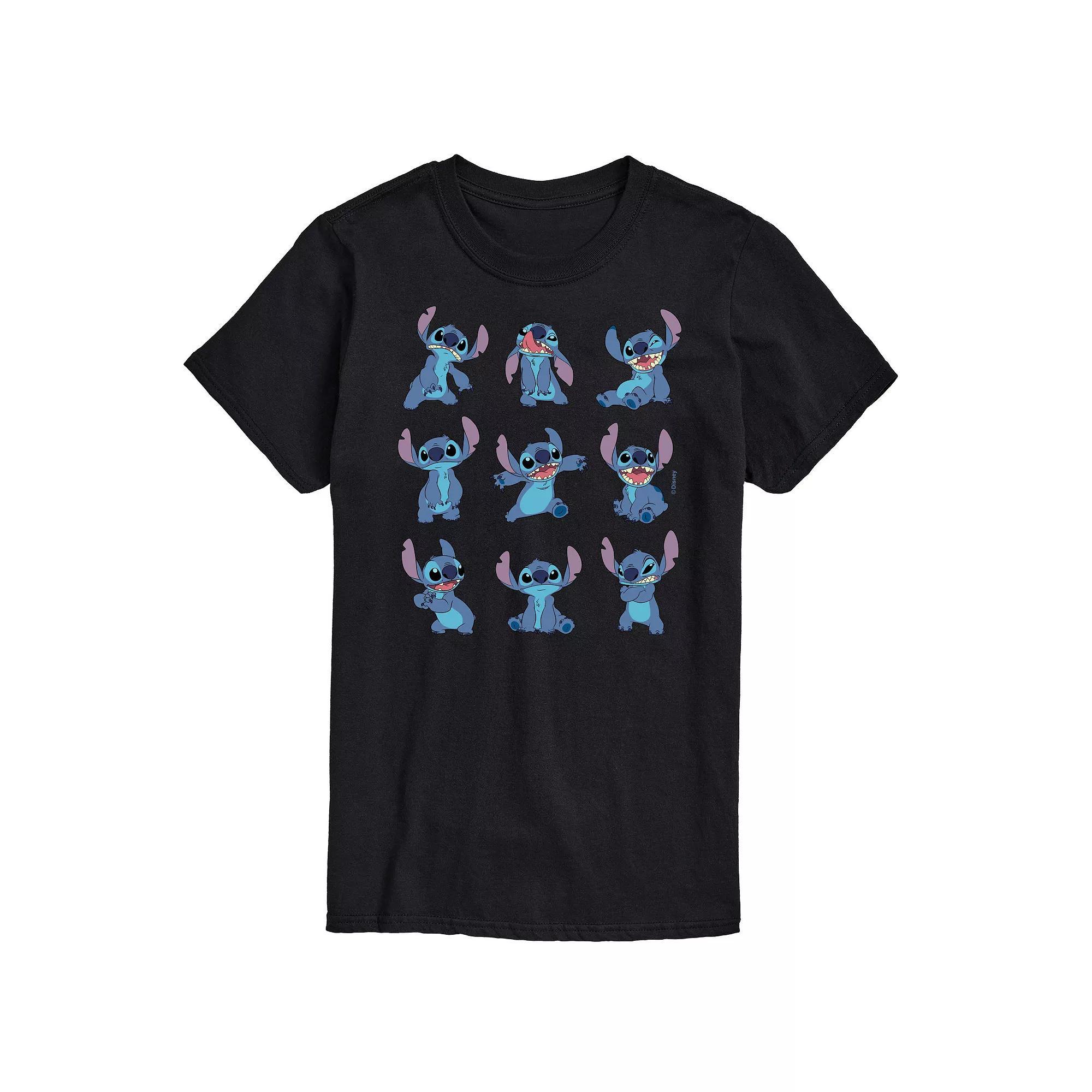 Disneys Lilo and Stitch Big & Tall Pose Grid Graphic Tee, Mens Product Image