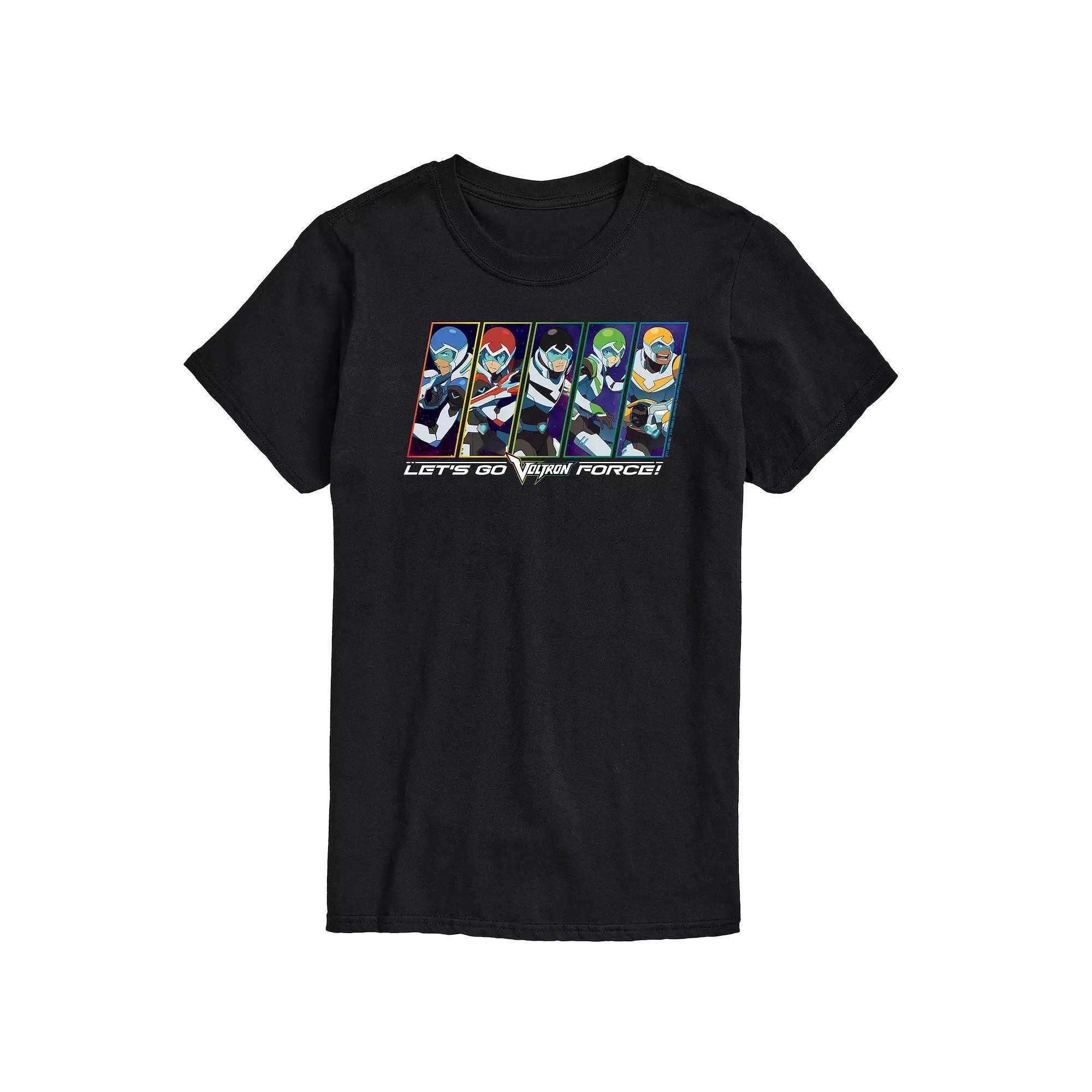 Men's Voltron Lets Go Voltron Force Graphic Tee, Size: Large, Grey Military Green Product Image