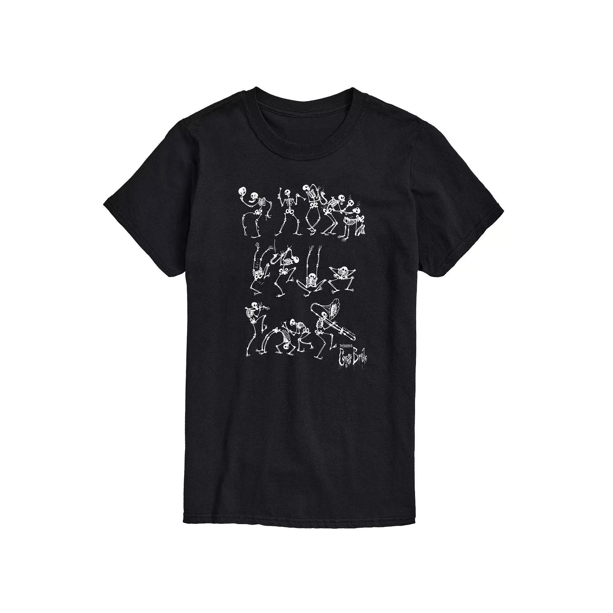 Mens Corpse Bride Skeleton Graphic Tee Product Image