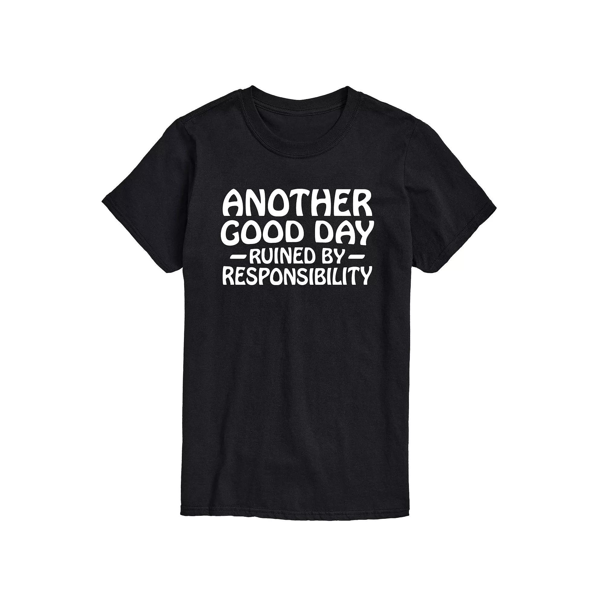 Big & Tall Another Good Day Ruined Responsibility Graphic Tee, Mens Product Image