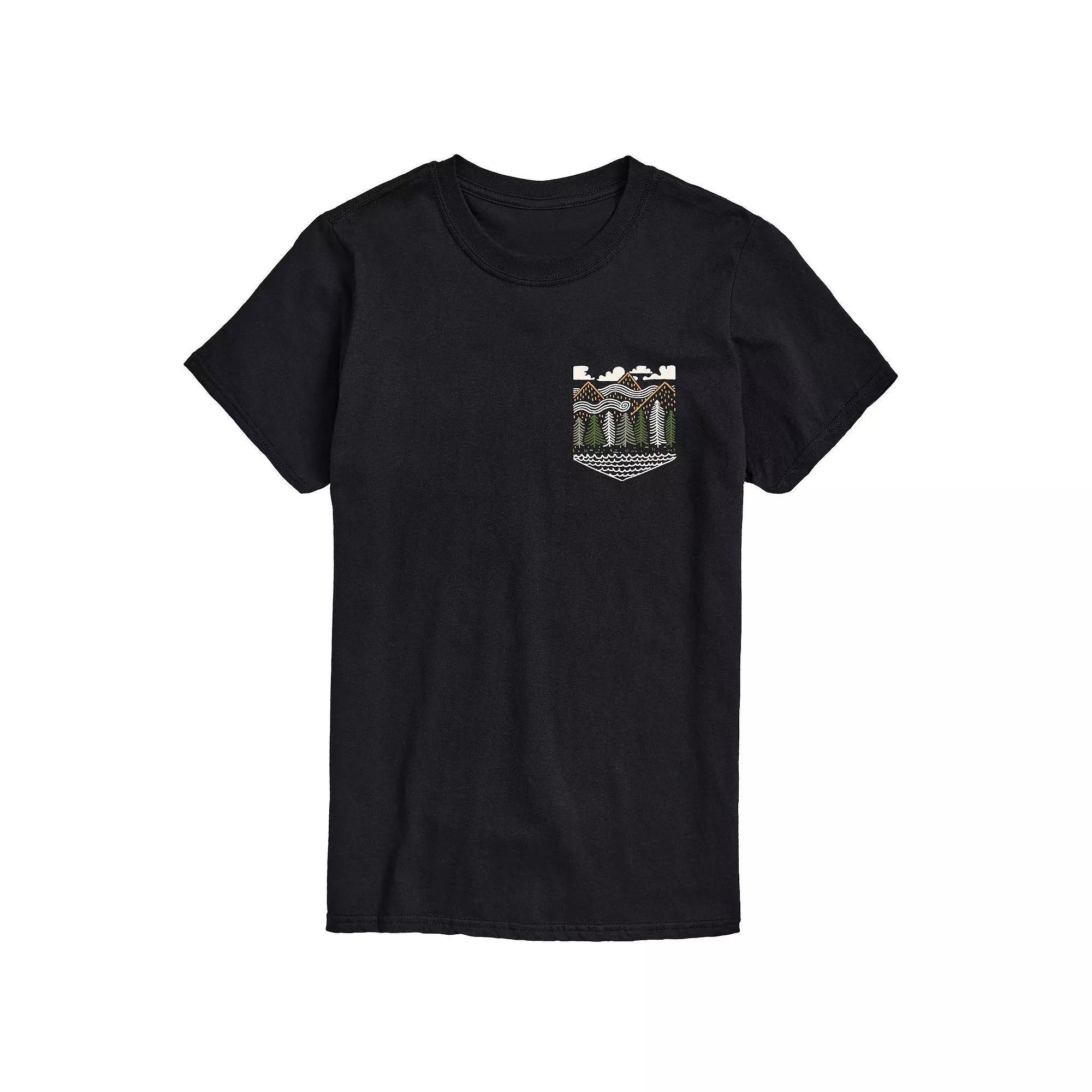 Mens Mountain Line Art Tee Product Image