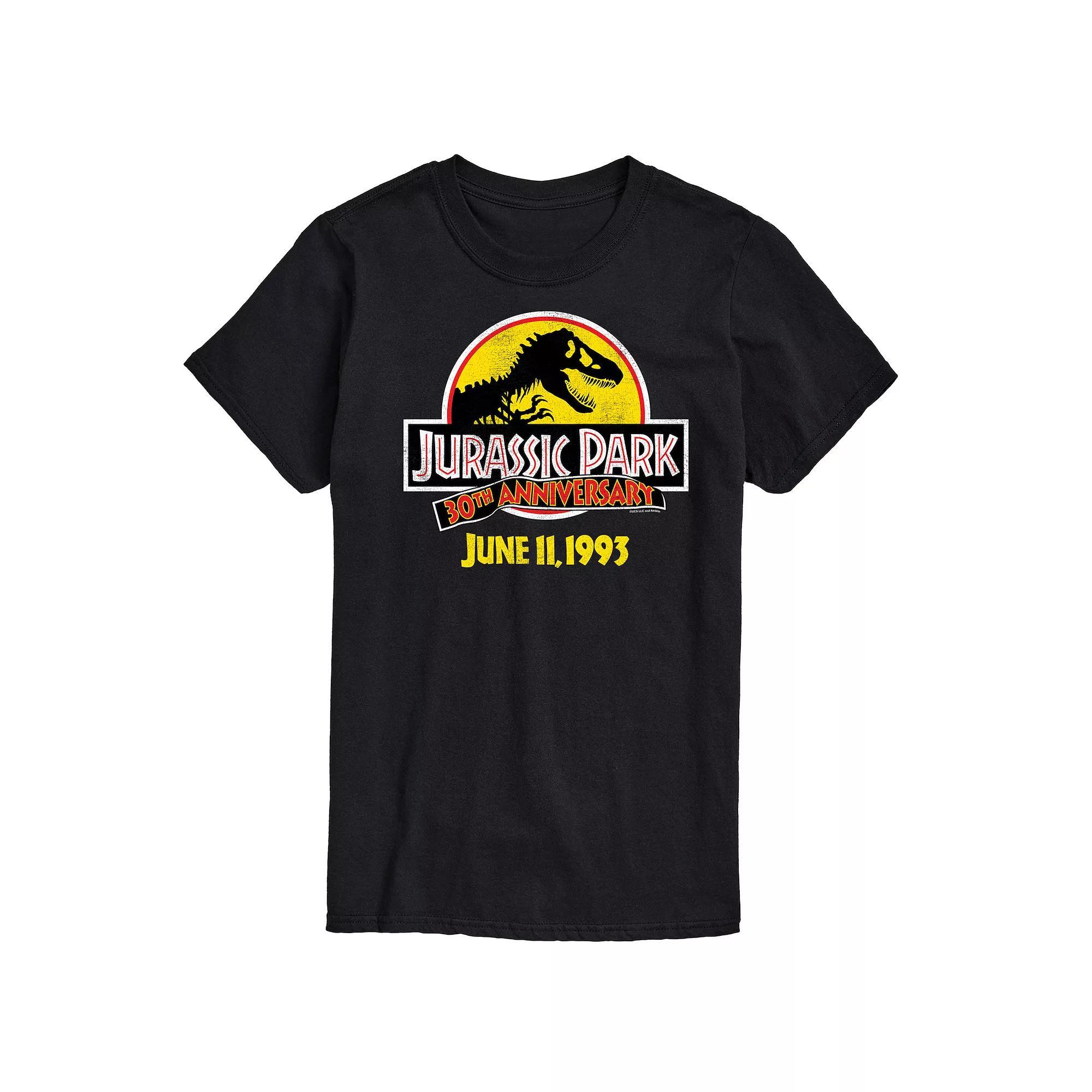 Men's Jurassic World Jurassic Park 30th Logo Graphic Tee, Size: XL, Black Product Image