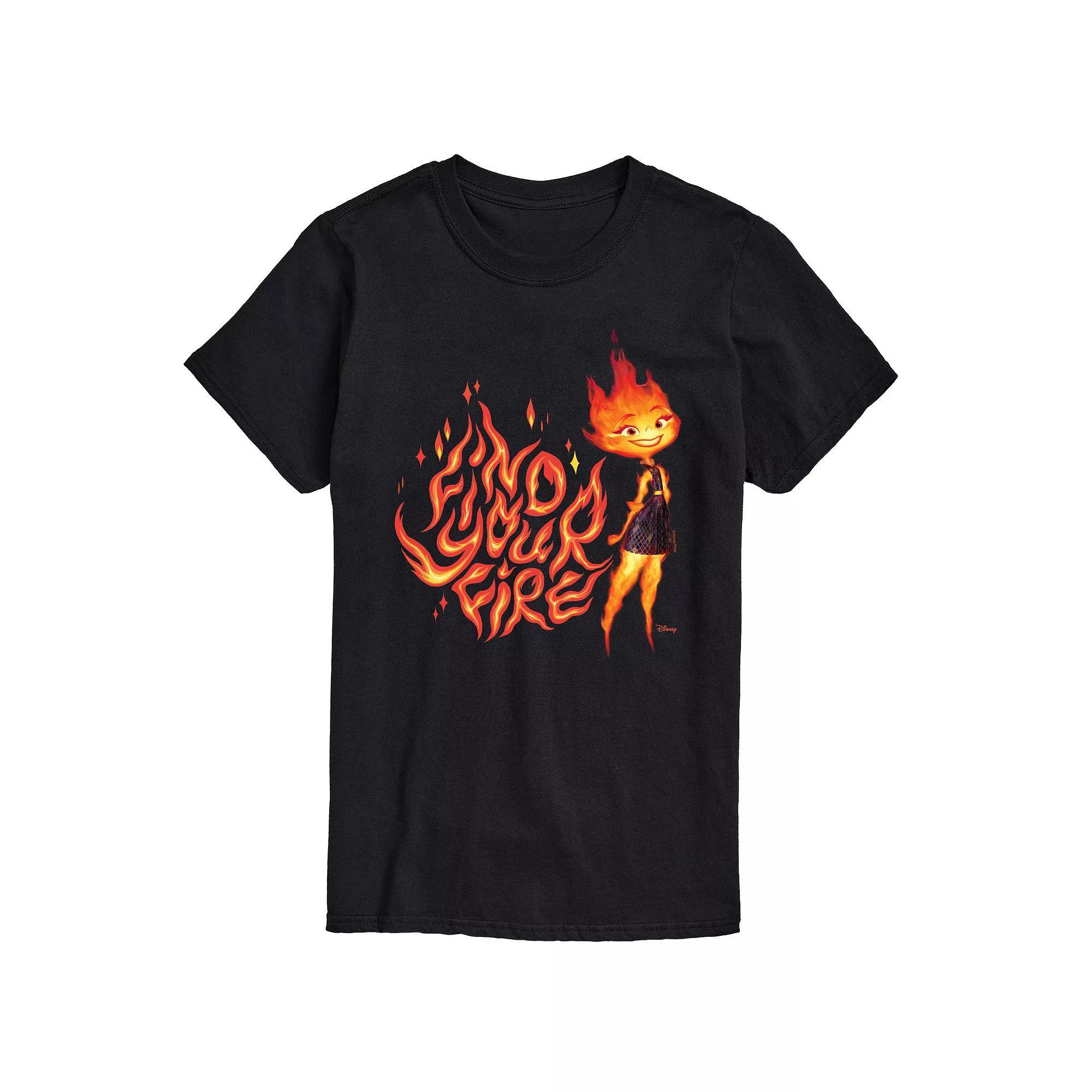 Disneys Elemental Big & Tall Find Your Fire Ember Graphic Tee, Mens Product Image