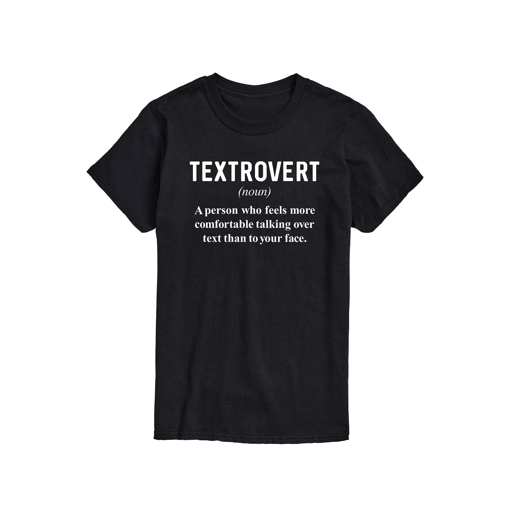 Big & Tall Textrovert Graphic Tee, Mens Product Image