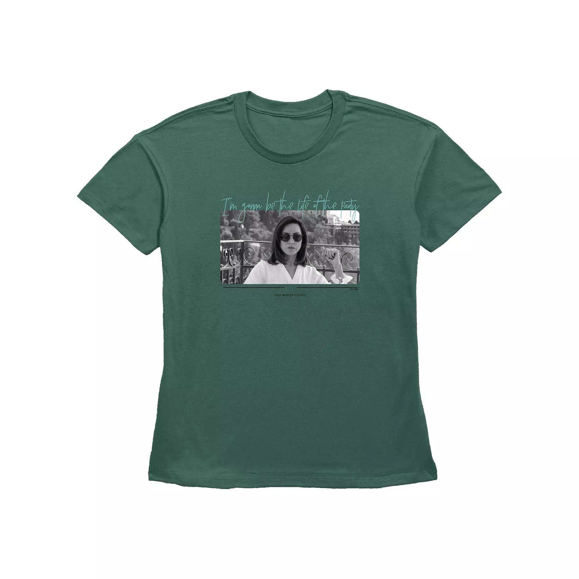 Women's White Lotus Harper The Life Of The Party Graphic Tee, Size: Small, Green Product Image