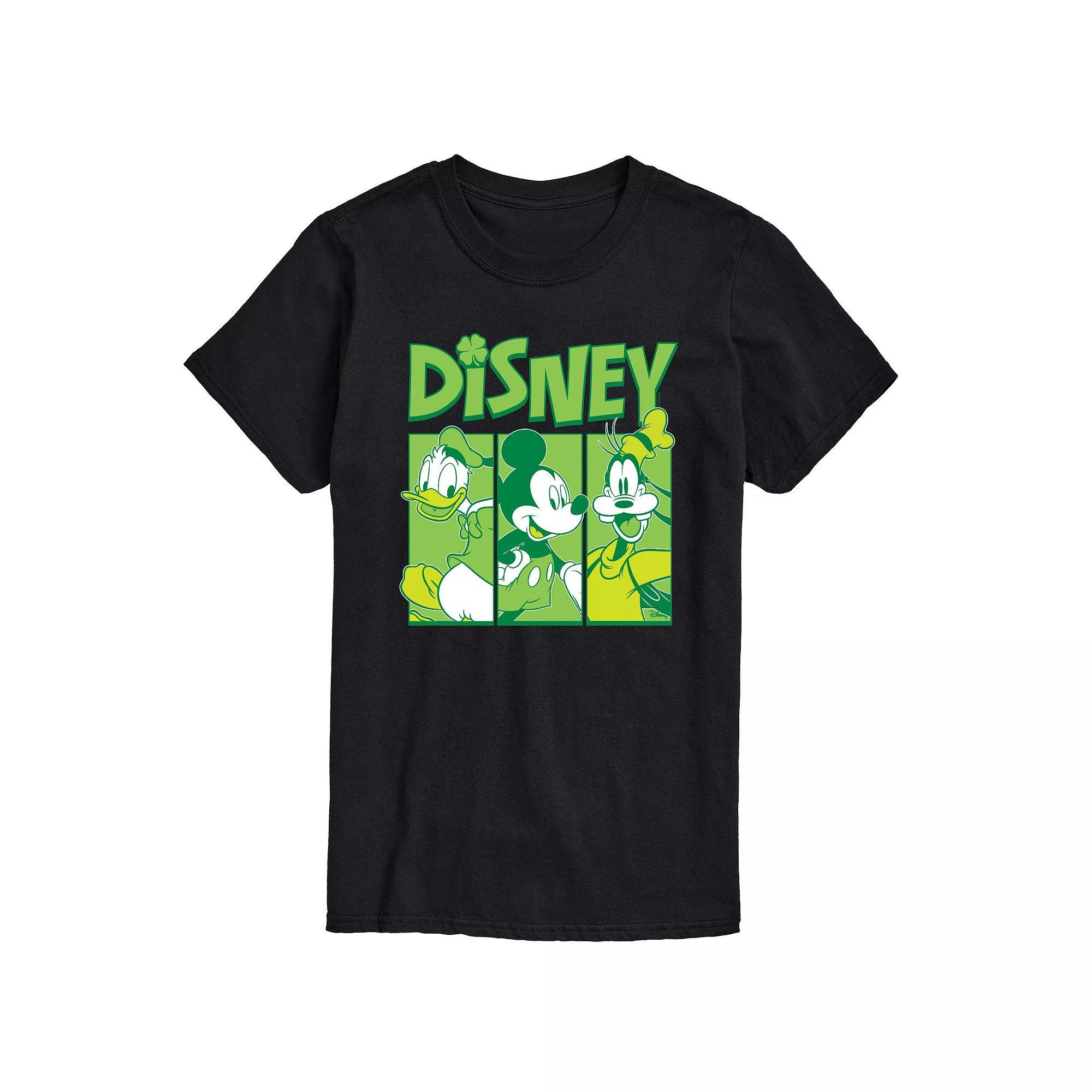 Disneys Mickey Mouse & Friends Mens Shamrock Grid Graphic Tee Product Image