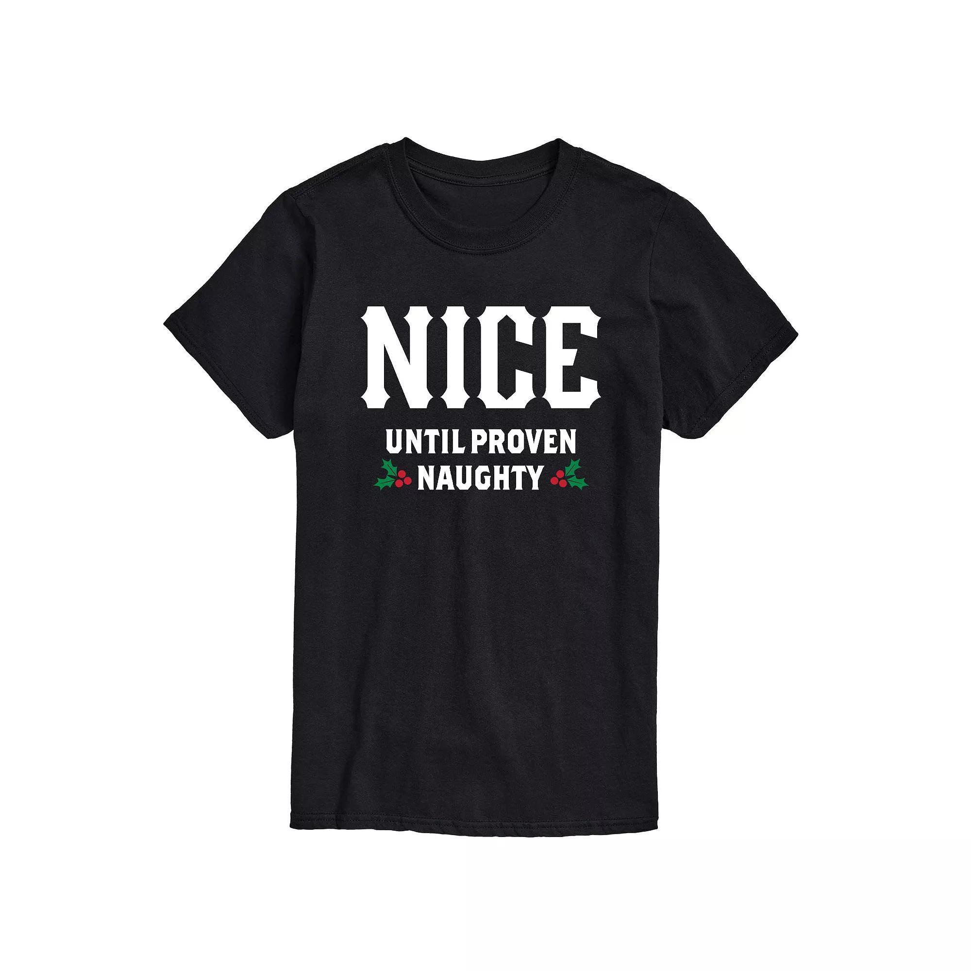 Big & Tall Nice Until Naughty Tee, Men's, Size: Large Tall, Black Product Image
