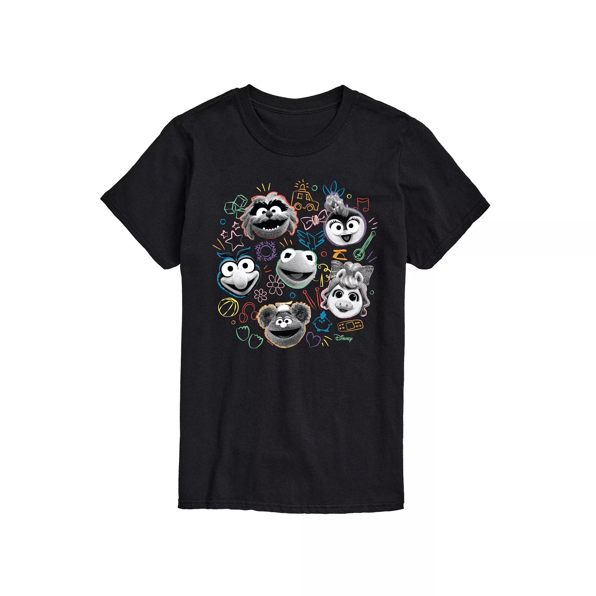 Disneys Muppet Babies Mens Faces Graphic Tee Product Image