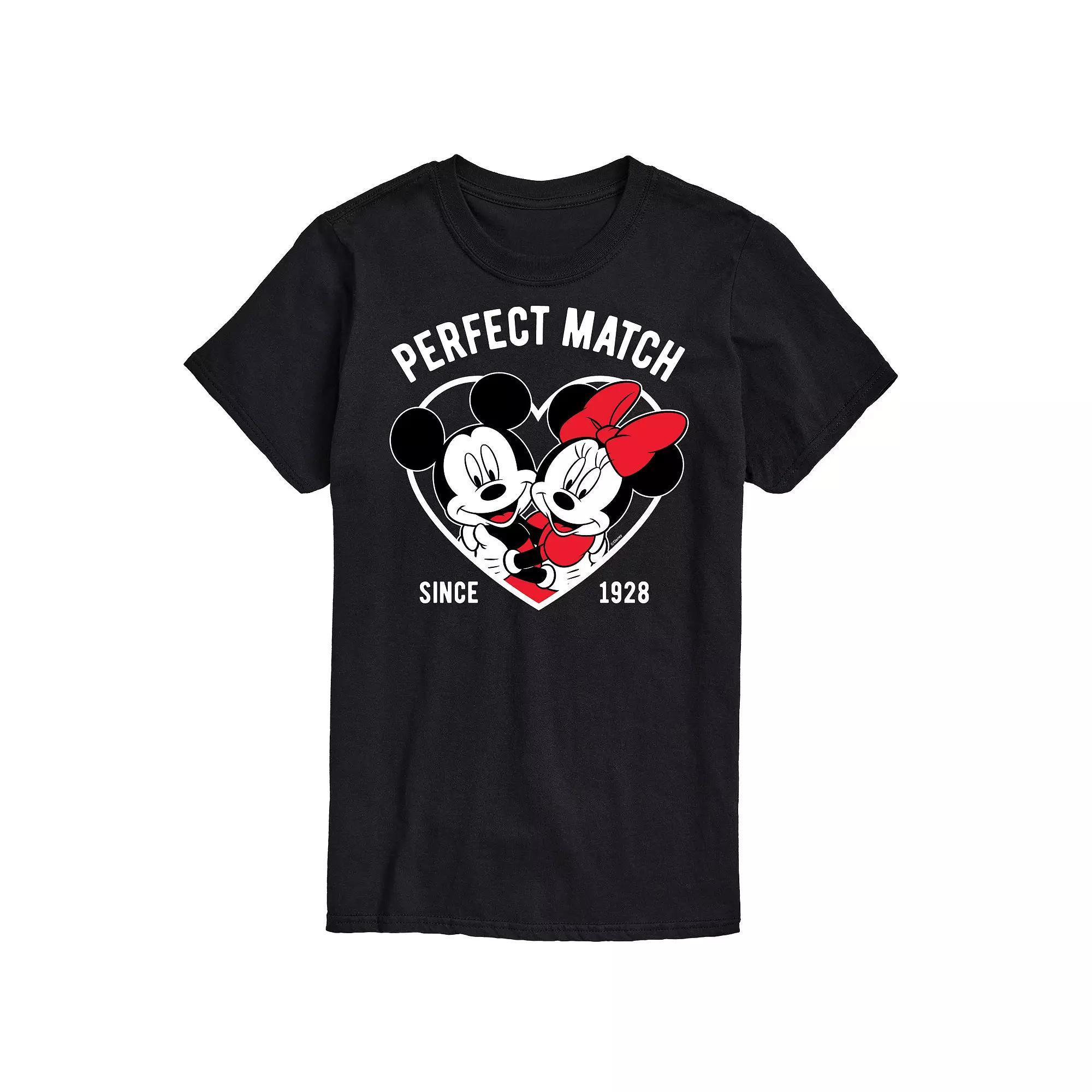 Disney's Mickey & Minnie Mouse Big & Tall Perfect Match Graphic Tee, Men's, Size: XXL Tall, Black Product Image