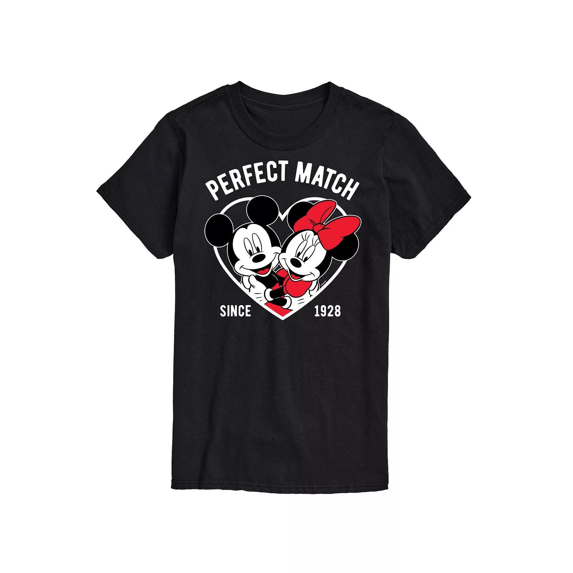 Disney's Mickey & Minnie Mouse Big & Tall Perfect Match Graphic Tee, Men's, Size: XXL Tall, Black Product Image