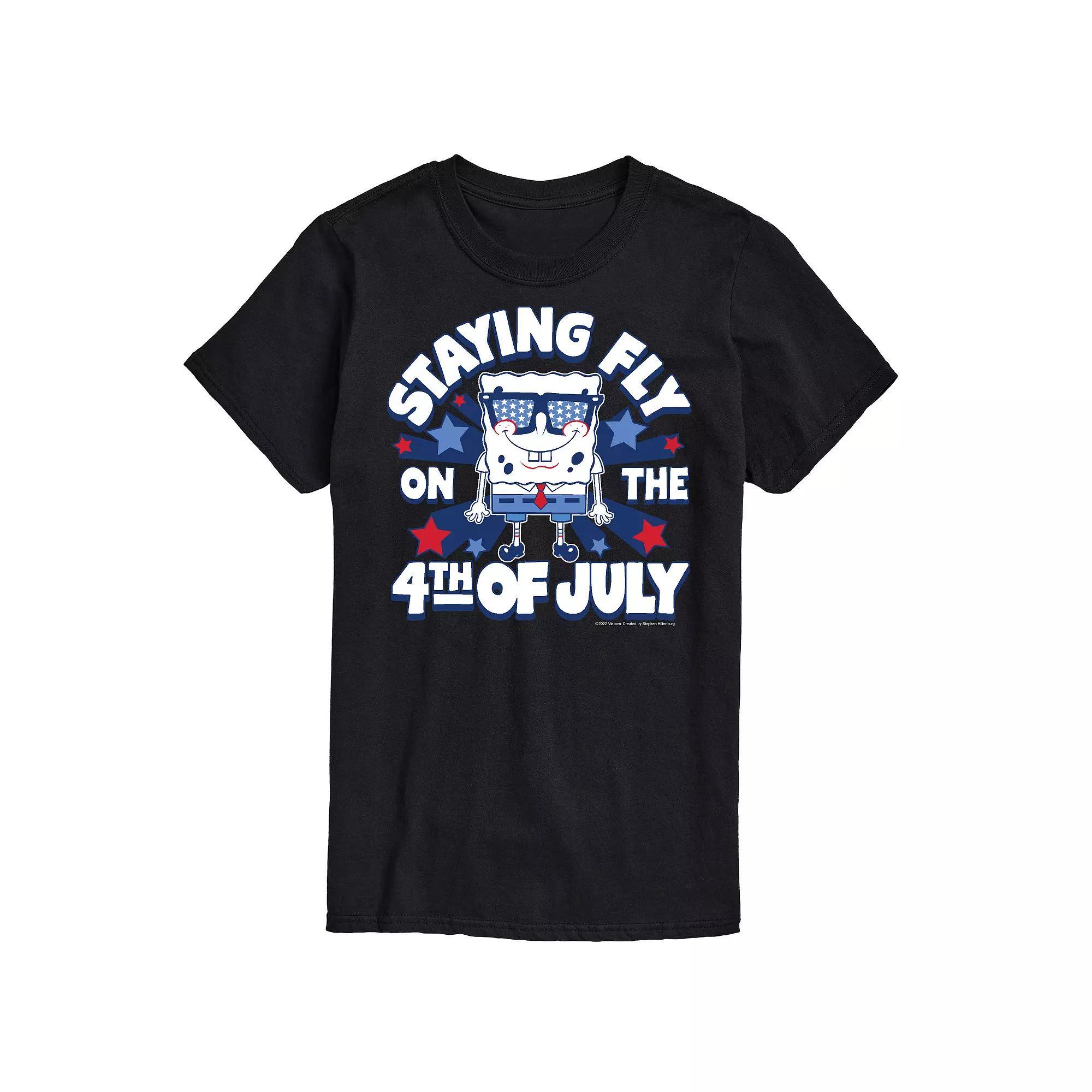 Big & Tall Nickelodeon Spongebob Squarepants 4th of July Graphic Tee, Mens Product Image