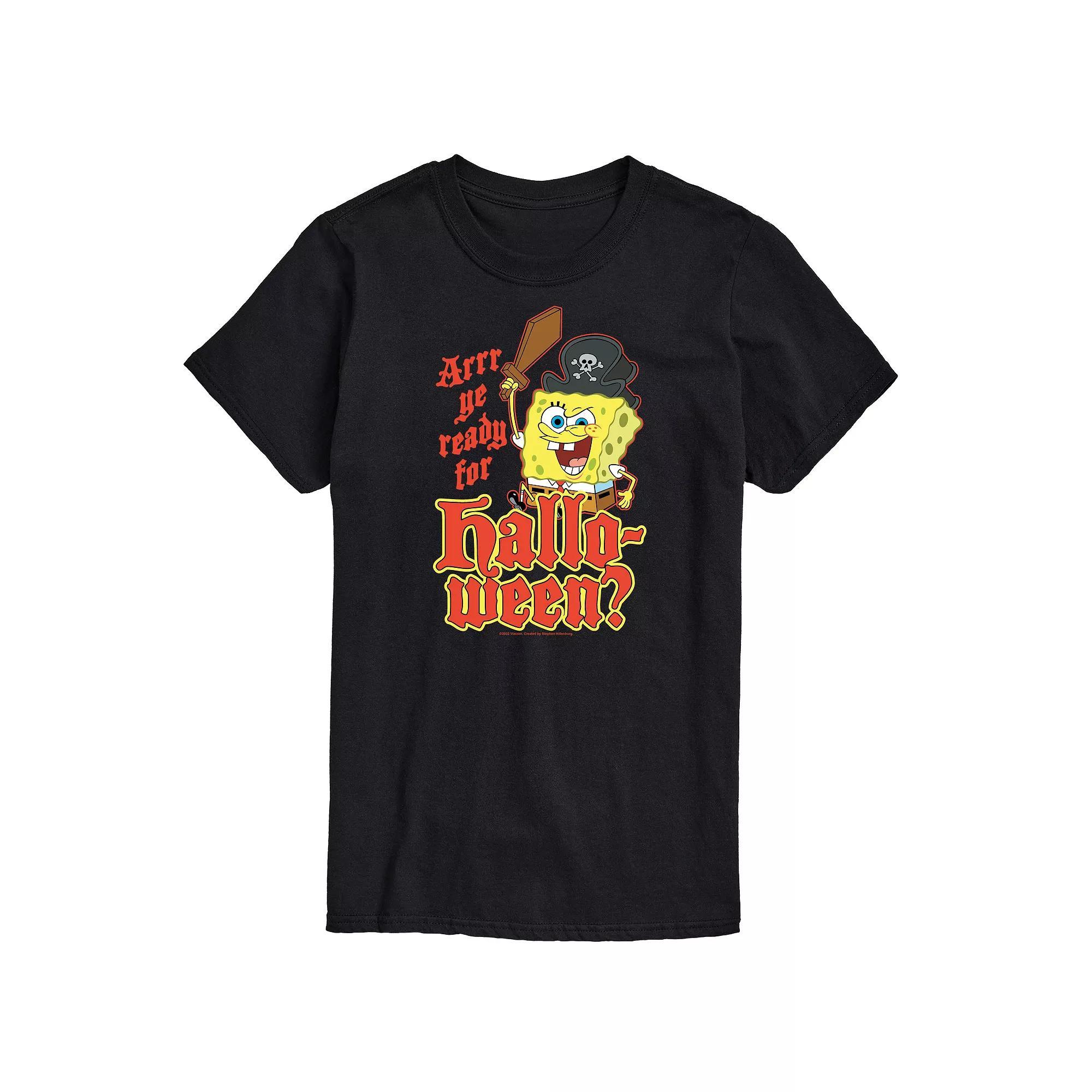 Big & Tall Spongebob Squarepants Arr Ye Ready For Halloween Graphic Tee, Mens Product Image