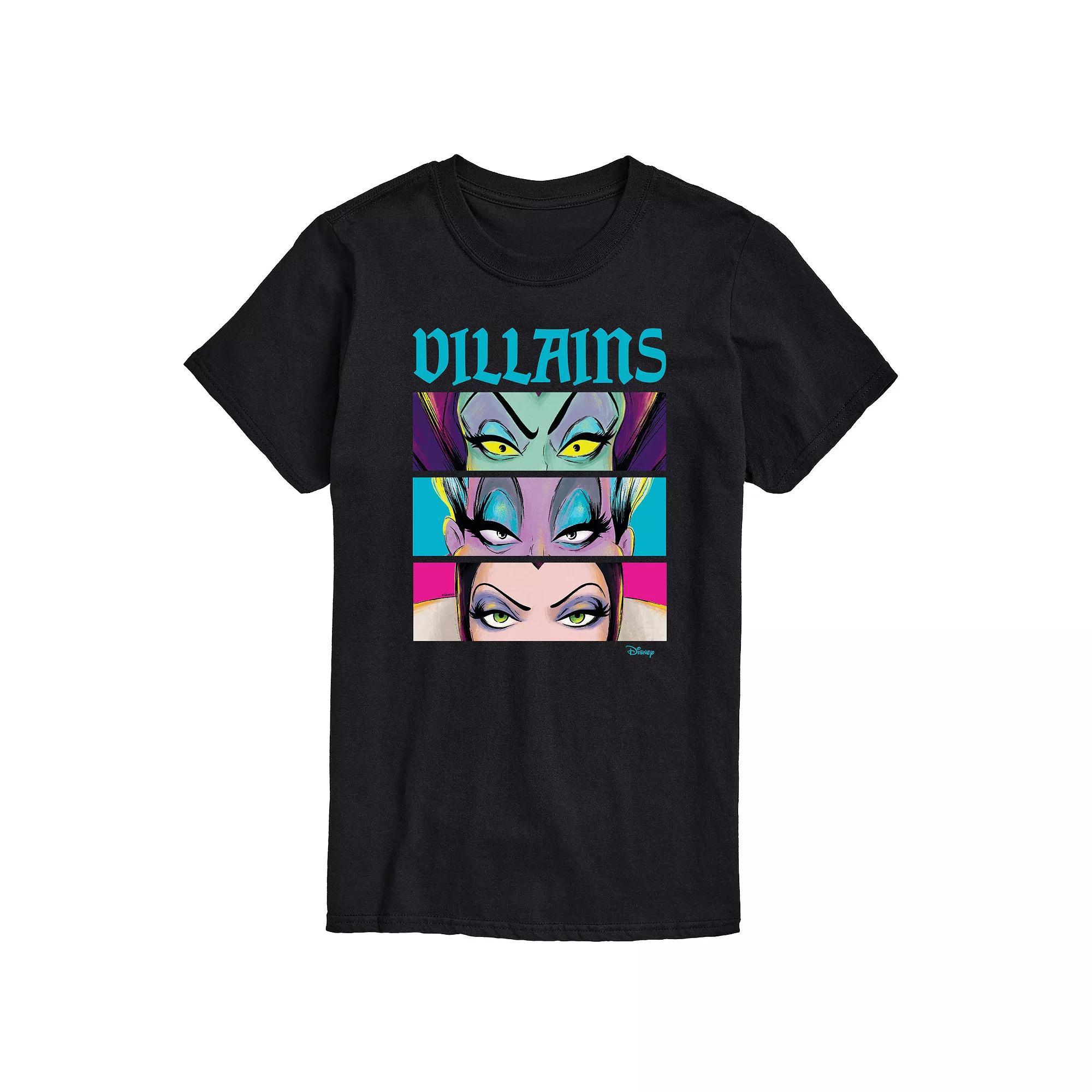 Disney Villains Big & Tall Villains Stacked Graphic Tee, Mens Blue Product Image