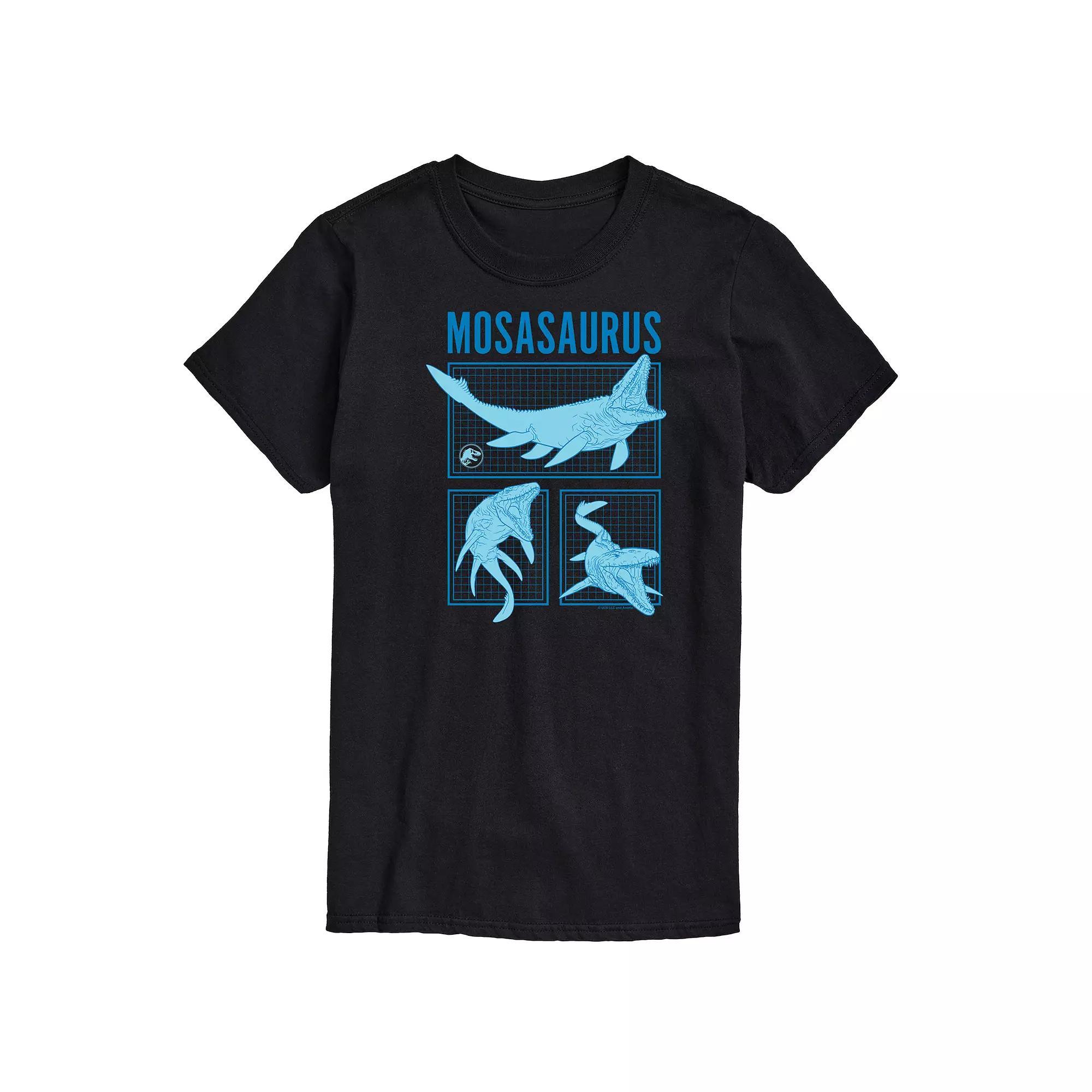 Mens Jurassic World Mosasaurus Grid Long Sleeve Product Image