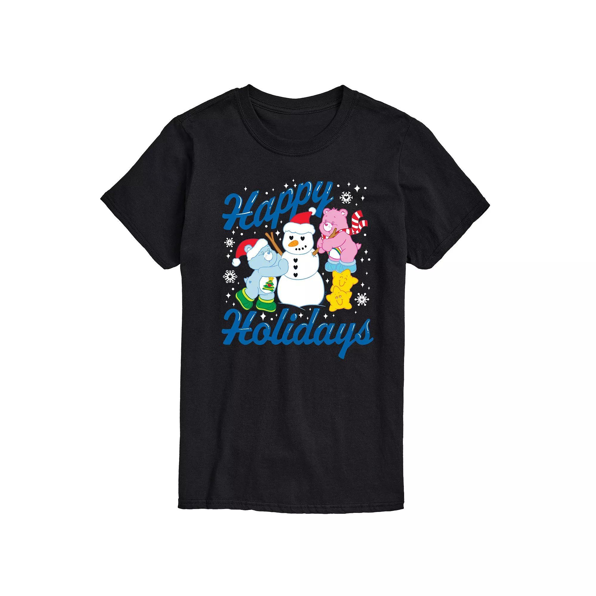 Men's Care Bears Happy Holidays Graphic Tee, Size: XL, Black Product Image