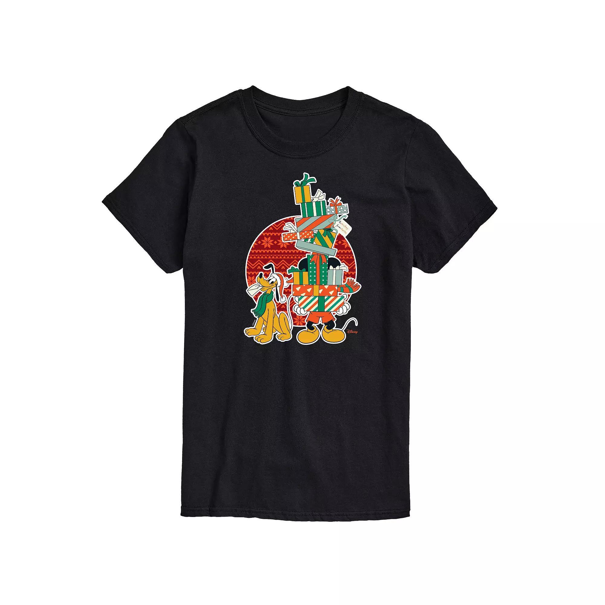 Disneys Mickey & Pluto Big & Tall Presents Graphic Tee, Mens Product Image