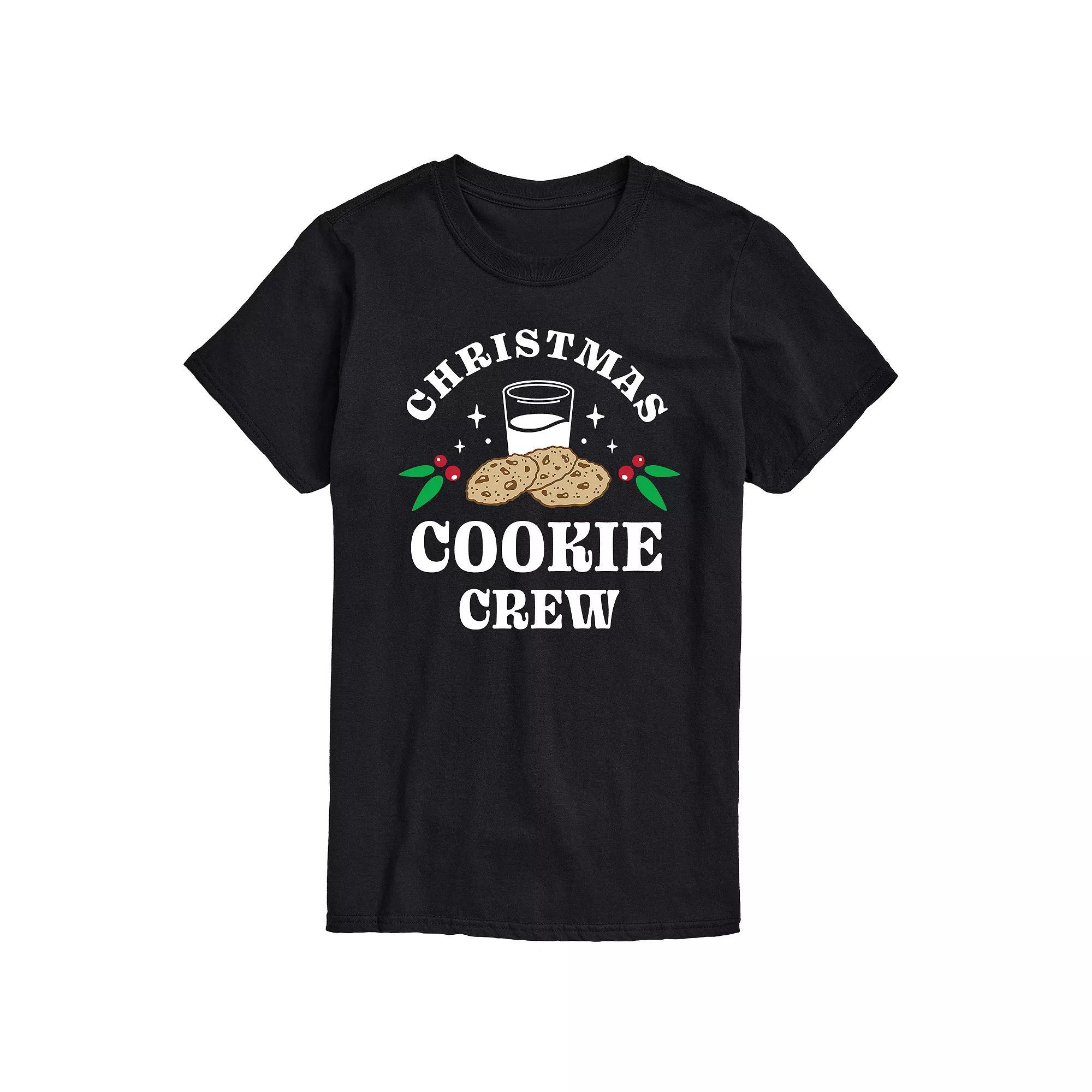 Big & Tall Christmas Cookie Crew Tee, Men's, Size: 4XL Tall, Black Product Image
