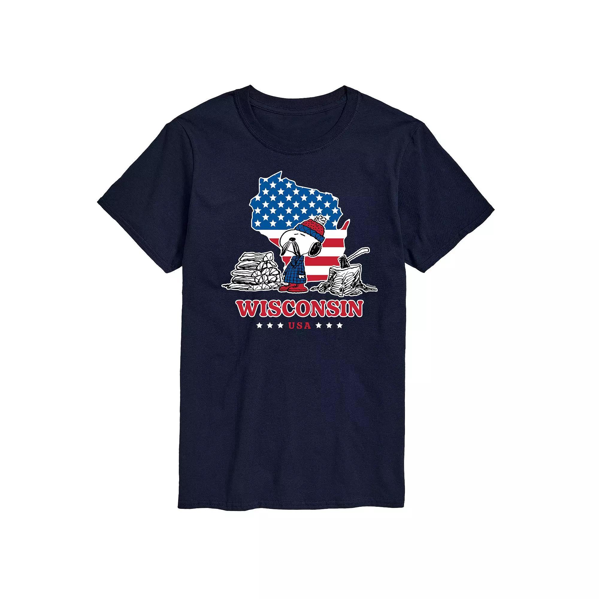 Mens Care Bears Space Grid Graphic Tee Blue Product Image