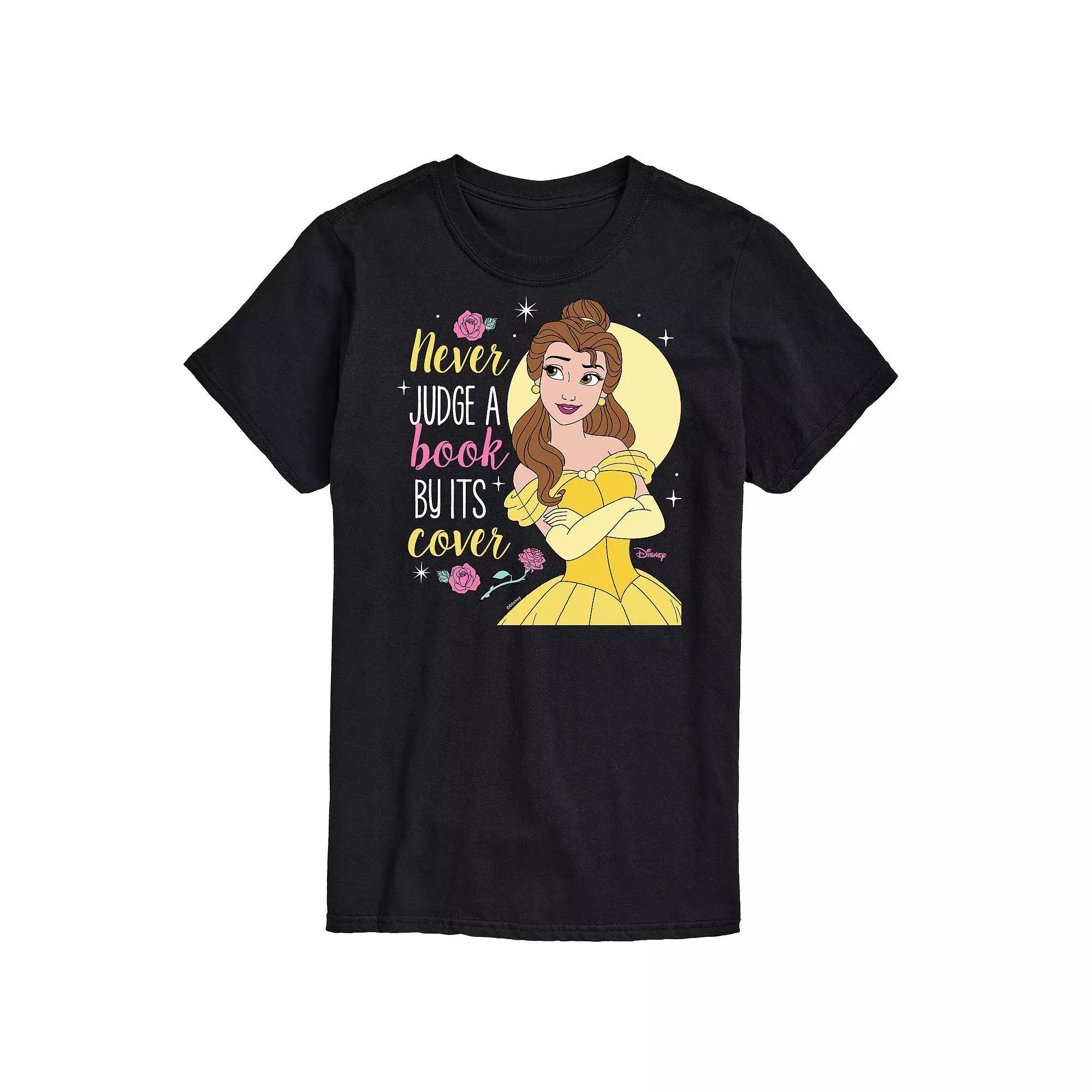Disney Princess Big & Tall Never Judge Book By Its Cover Graphic Tee, Mens Blue Product Image