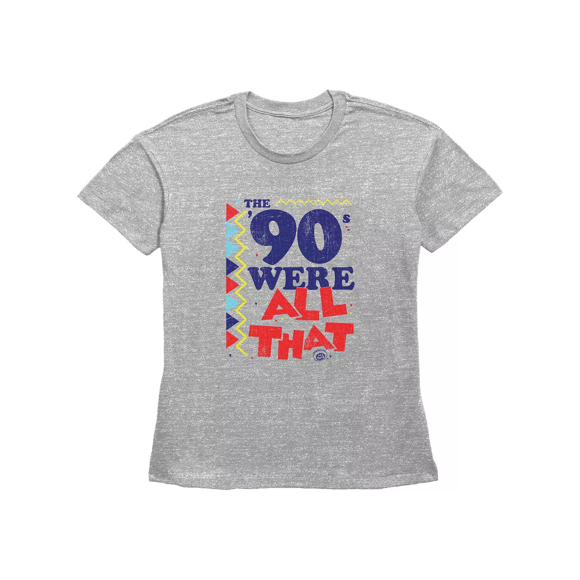 Women's Nickelodeon The 90s Were All That Graphic Tee, Size: XXL, Grey Gray Product Image