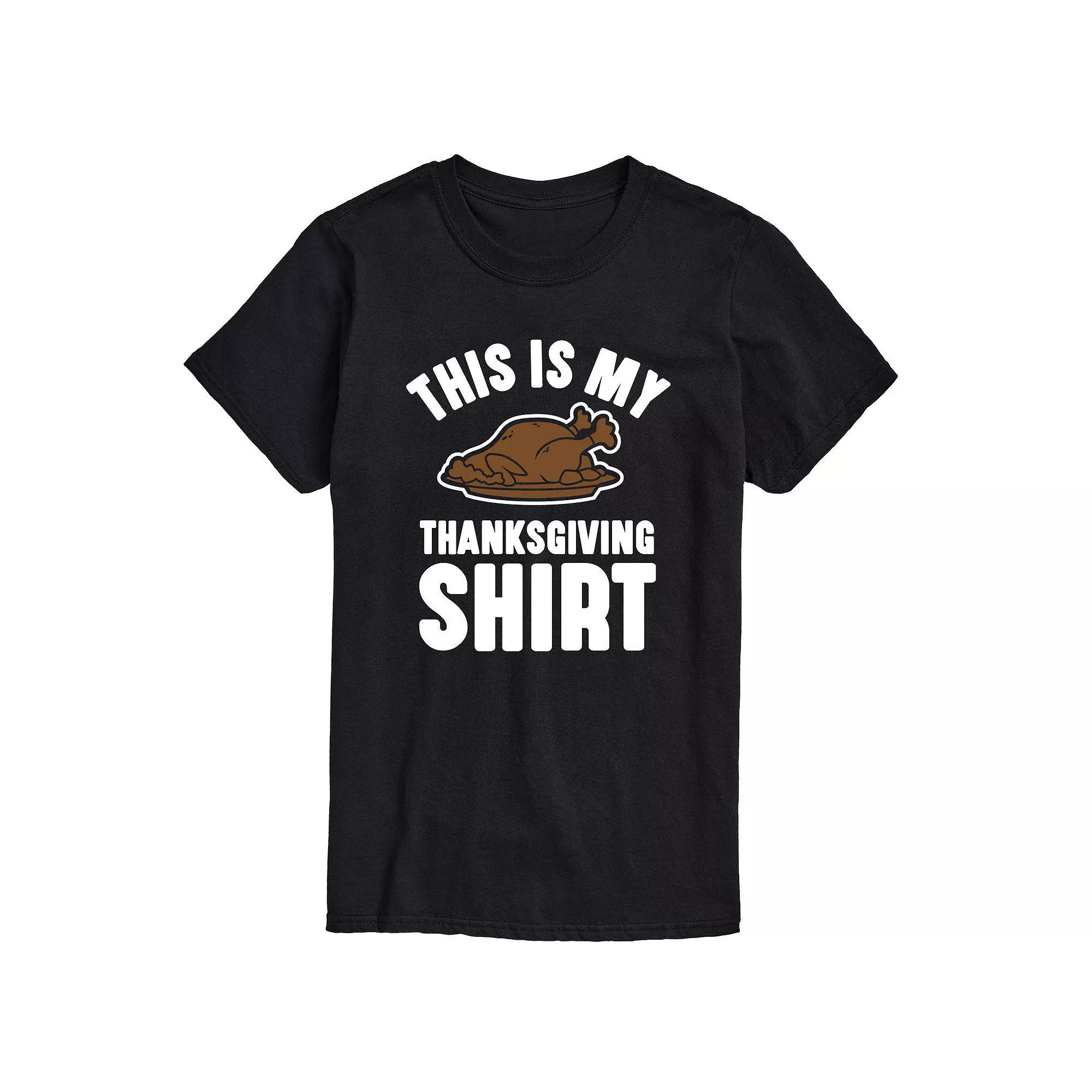 Big & Tall My Thanksgiving Shirt Tee, Men's, Size: Large Tall, Black Product Image