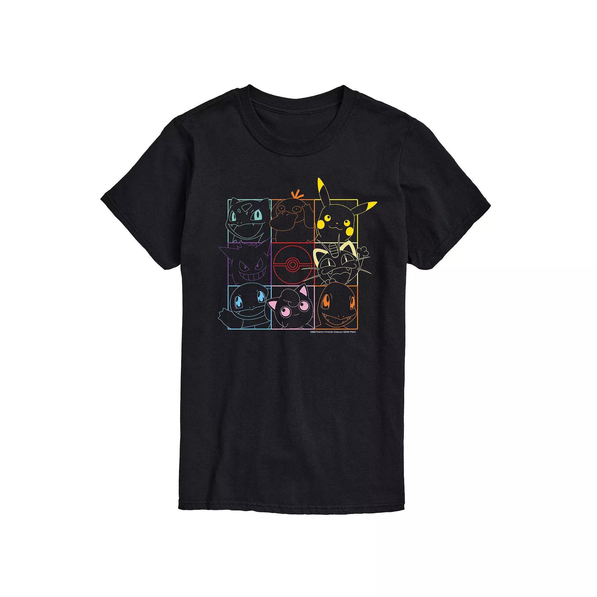 Mens Pokemon Character Grid Tee Product Image