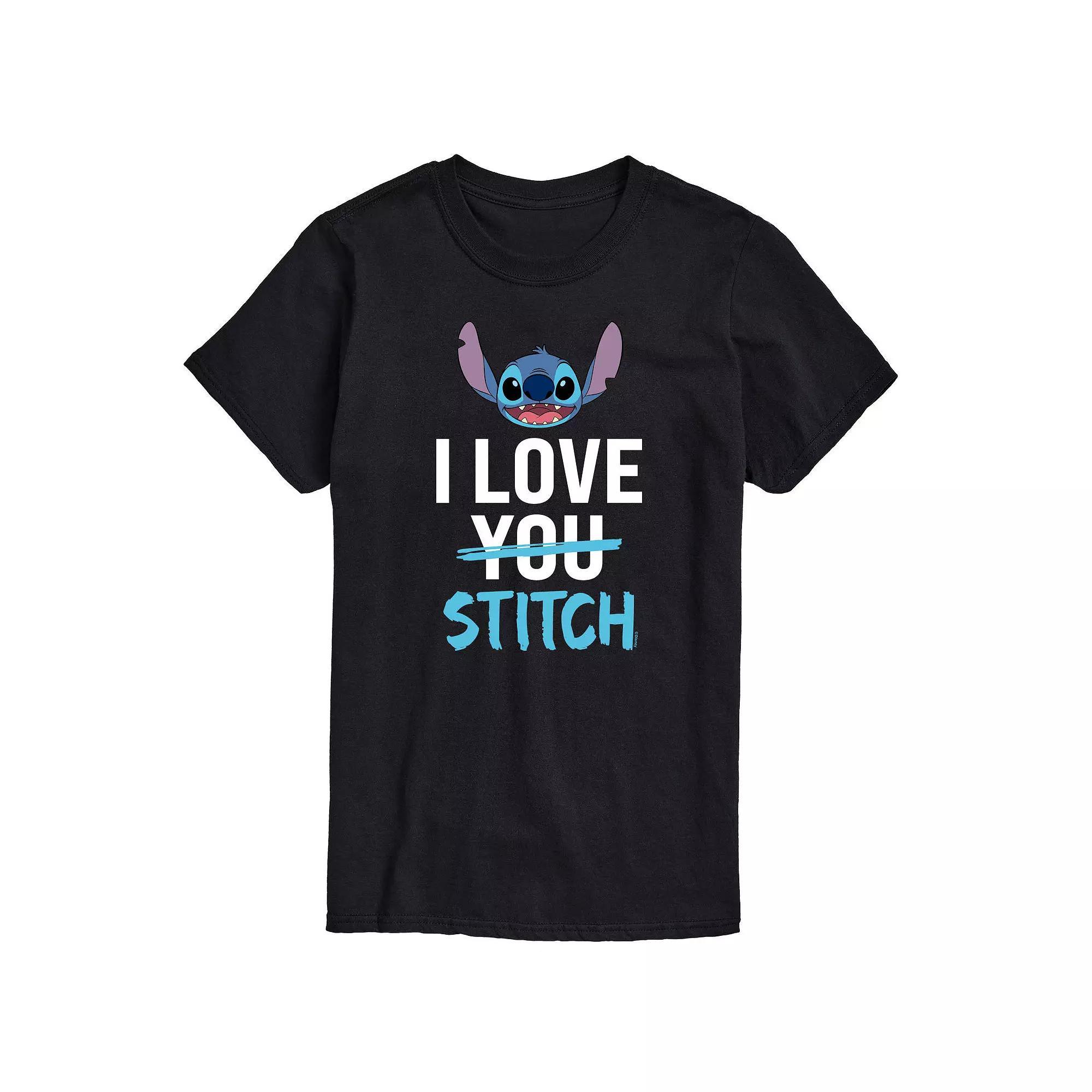 Disneys Lilo & Stitch Big & Tall I Love Stitch Big & Tall Graphic Tee, Mens Product Image