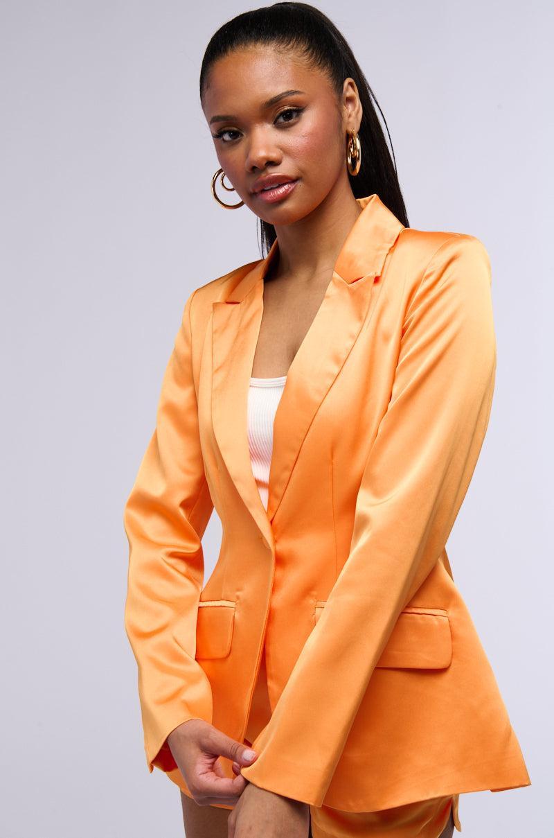 HERE COMES THE SUN SATIN BLAZER Product Image