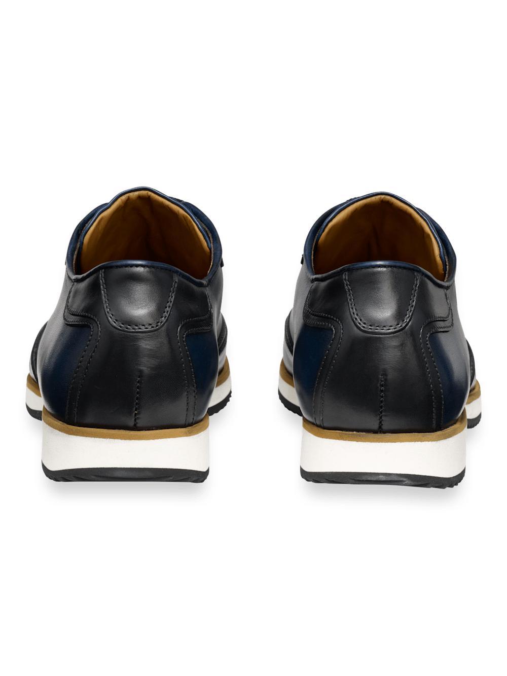 Mens Skel Low-Top Two-Tone Leather Sneakers Product Image